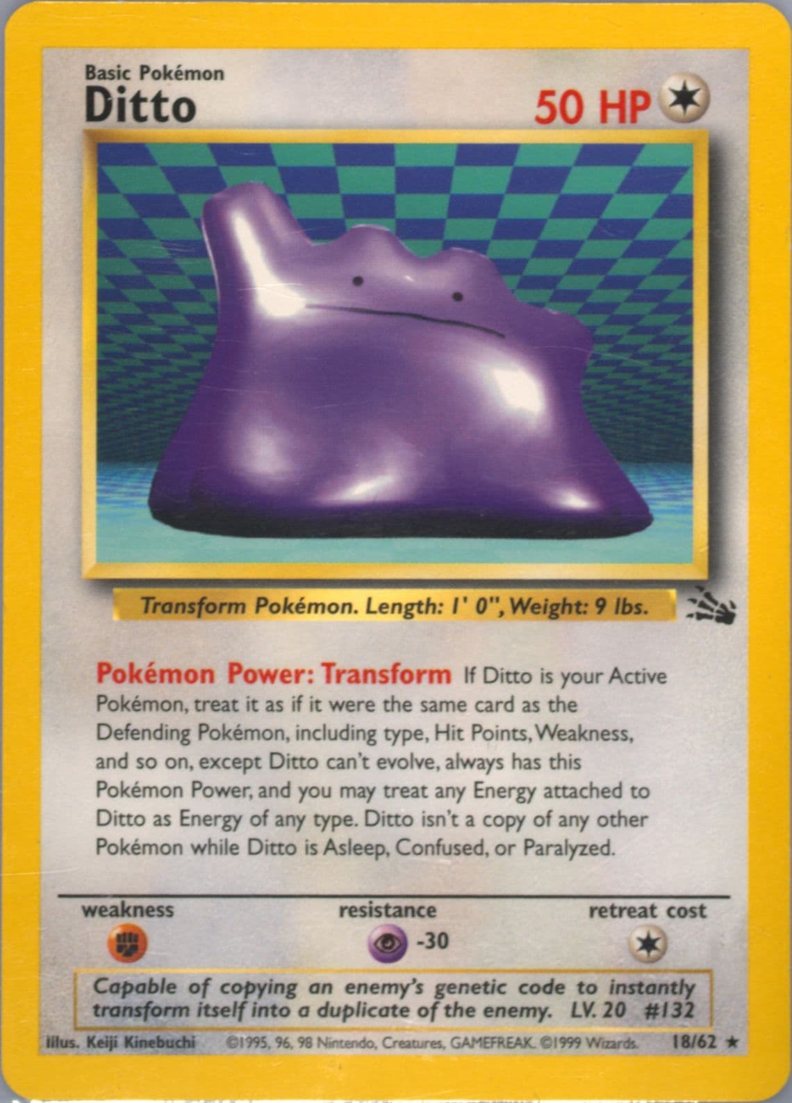 Ditto (18) 1999 Pokemon Fossil