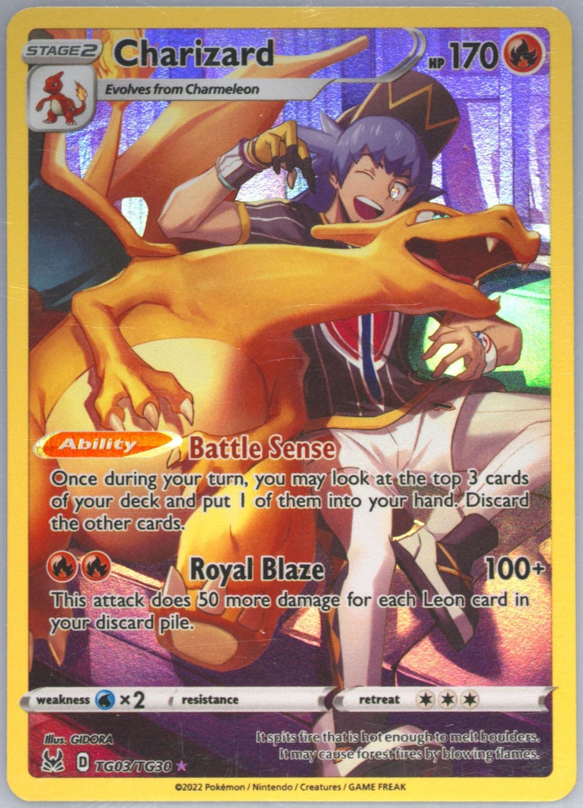 Full Art/Charizard (TG03) 2022 Pokemon Sword & Shield Lost Origin