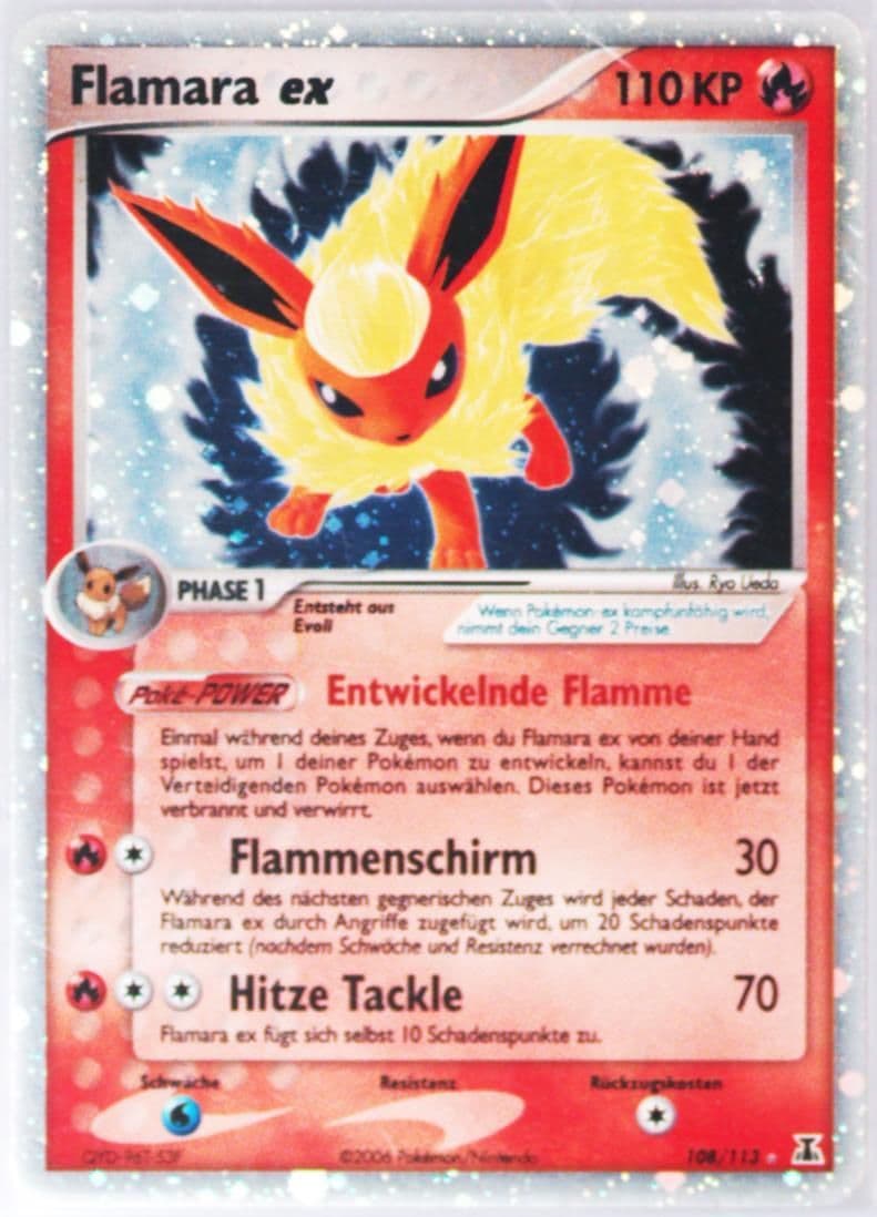 Flamara EX-Holo German (108) 2005 Pokemon EX Delta Species