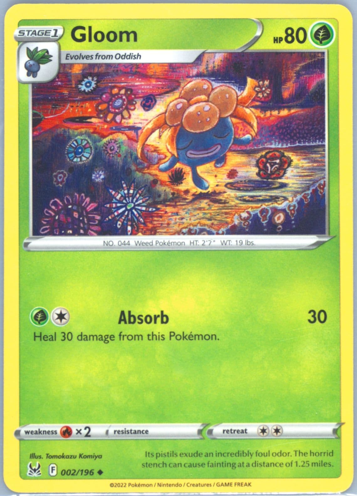 Gloom (002) 2022 Pokemon Sword & Shield Lost Origin