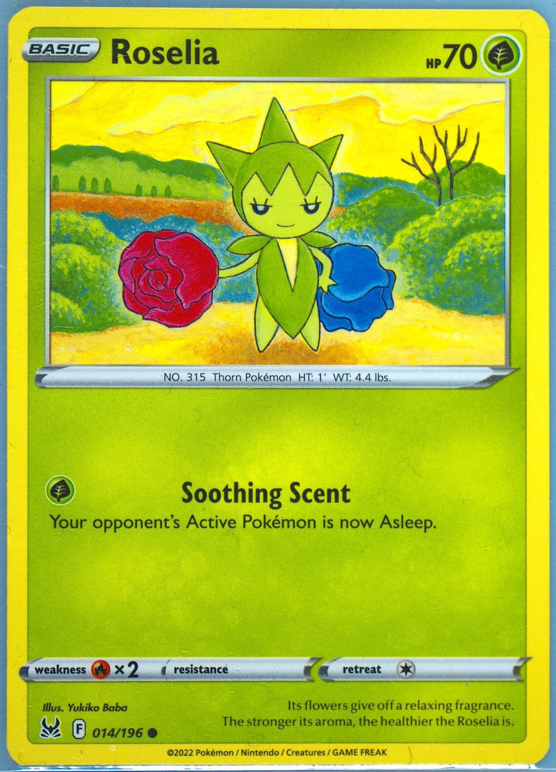 Roselia (014) 2022 Pokemon Sword & Shield Lost Origin