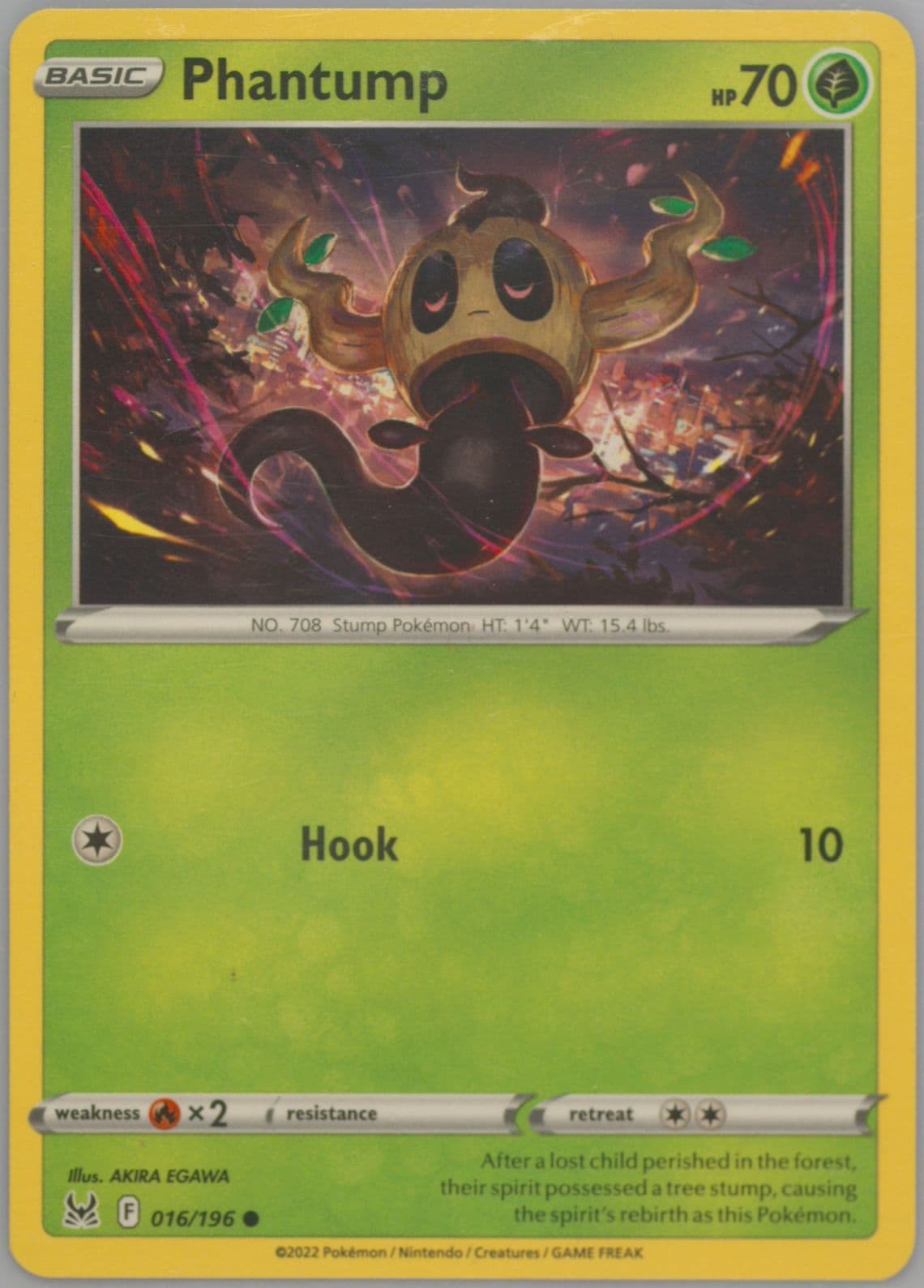 Phantump (016) 2022 Pokemon Sword & Shield Lost Origin