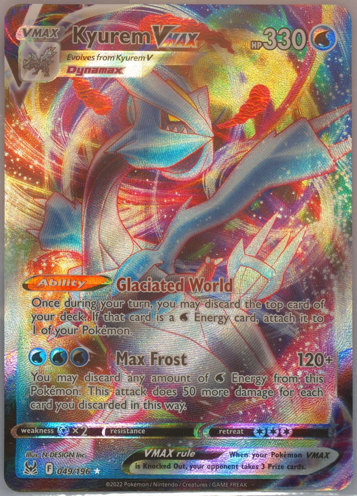 Full Art/Kyurem Vmax (049) 2022 Pokemon Sword & Shield Lost Origin