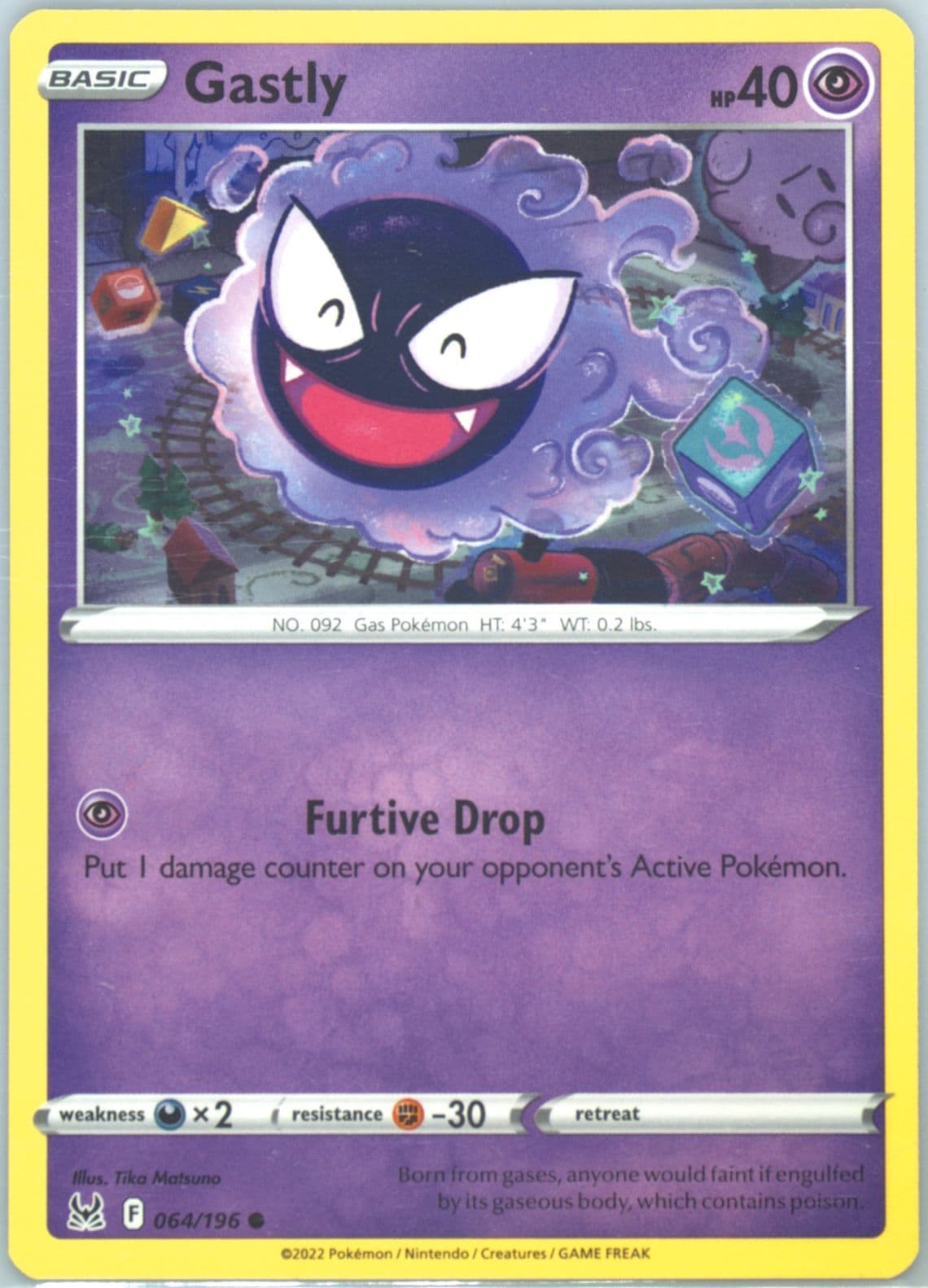 Gastly (064) 2022 Pokemon Sword & Shield Lost Origin