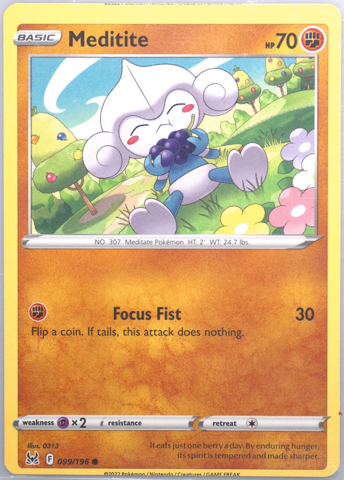 Meditite (099) 2022 Pokemon Sword & Shield Lost Origin