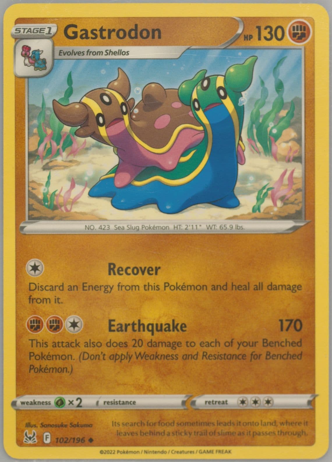 Gastrodon (102) 2022 Pokemon Sword & Shield Lost Origin