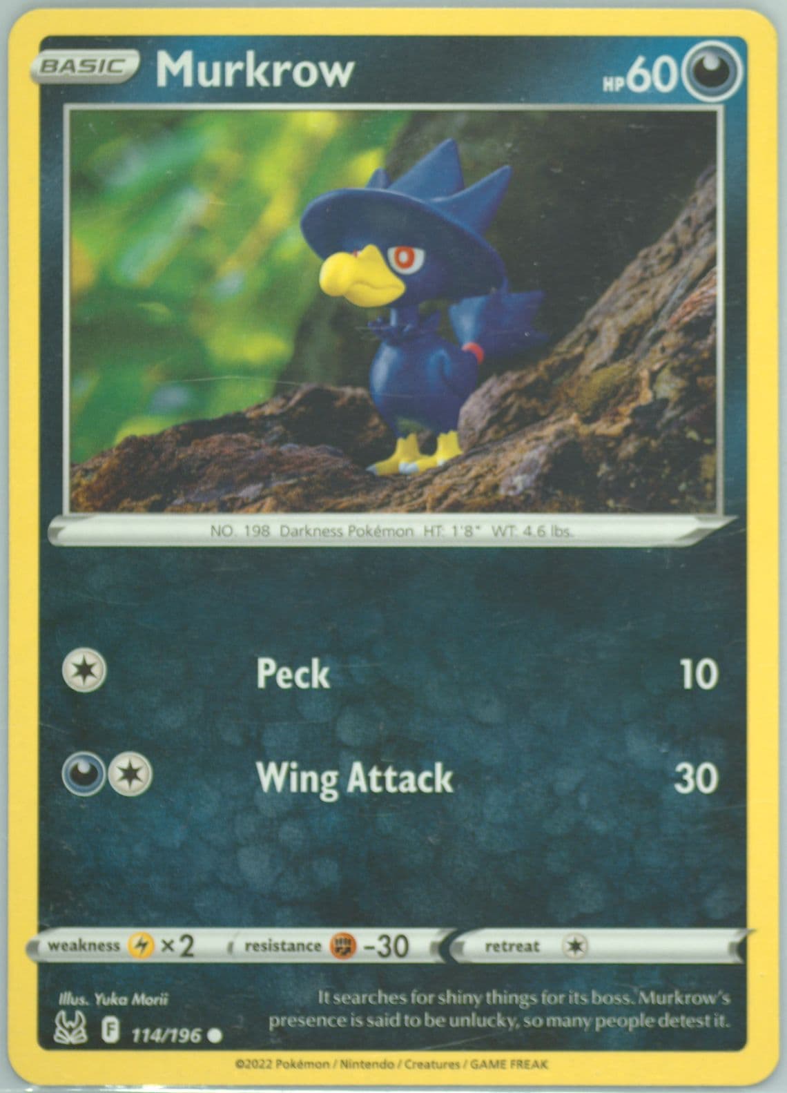 Murkrow (114) 2022 Pokemon Sword & Shield Lost Origin