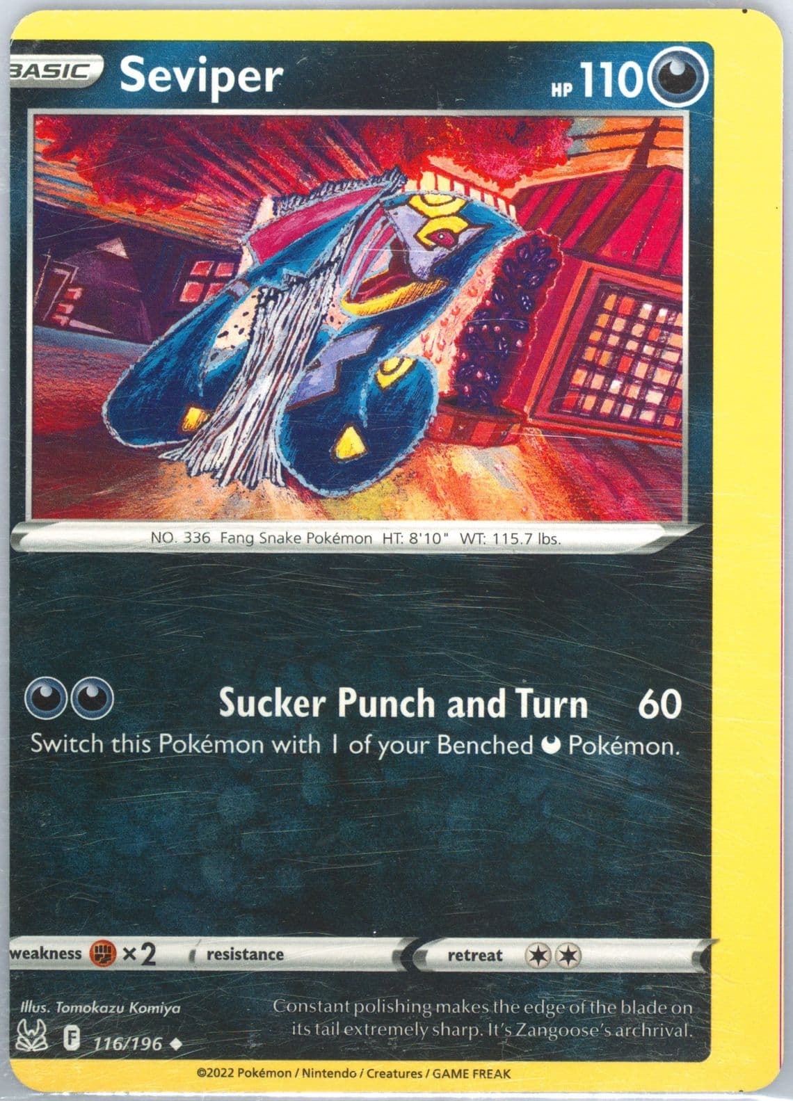 Seviper (116) 2022 Pokemon Sword & Shield Lost Origin