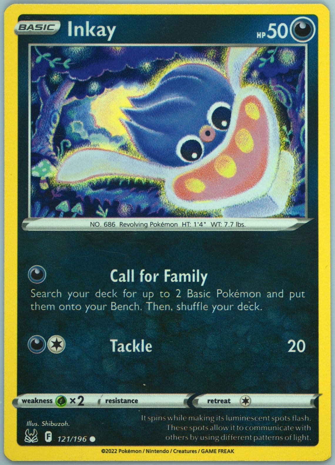 Inkay (121) 2022 Pokemon Sword & Shield Lost Origin