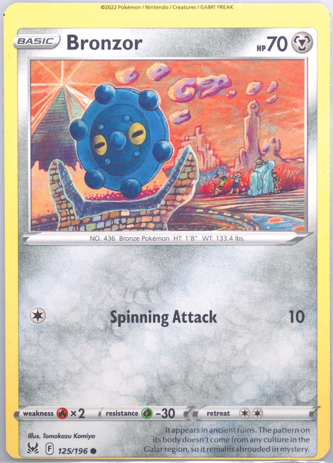 Bronzor (125) 2022 Pokemon Sword & Shield Lost Origin