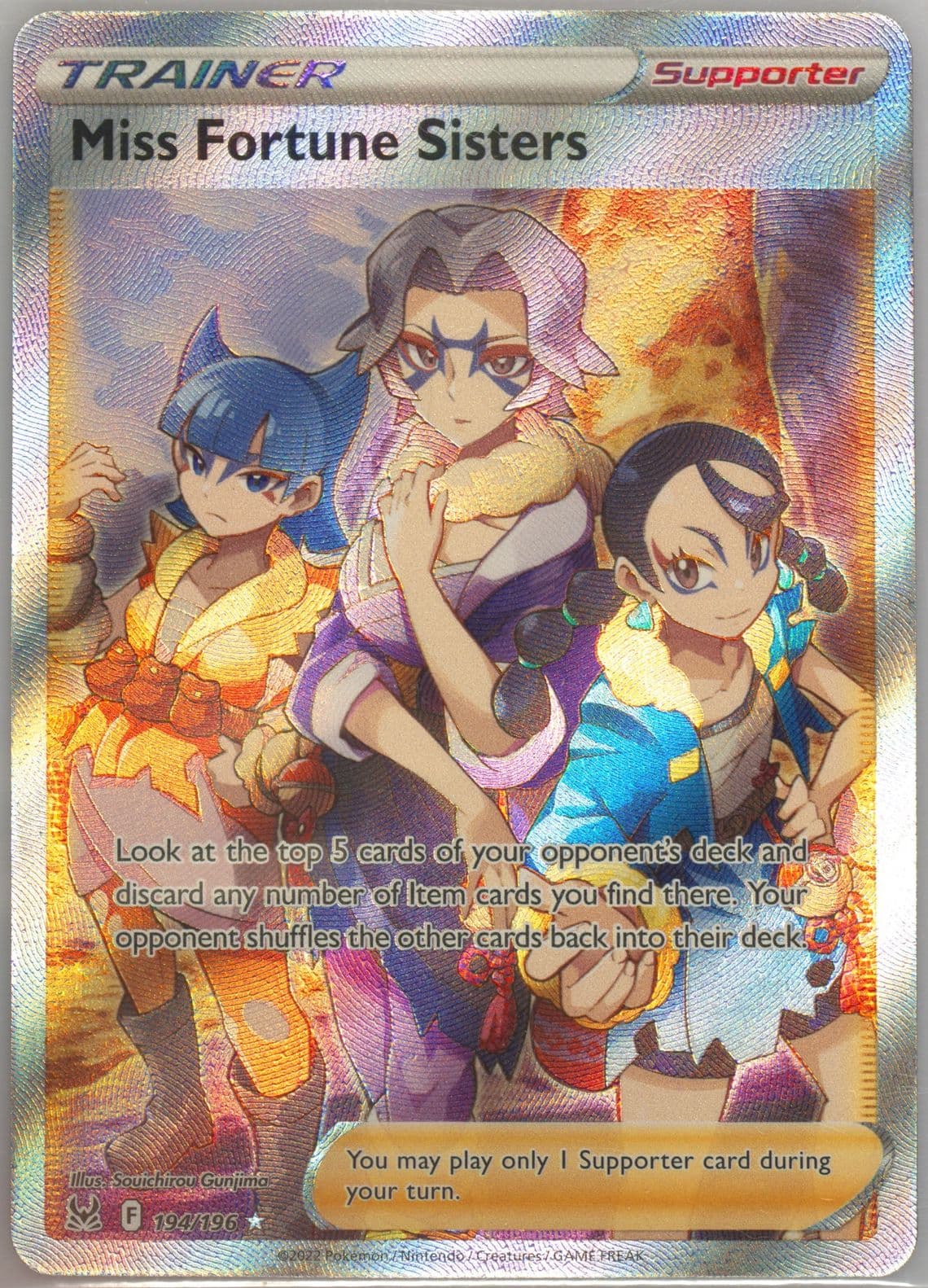 Full Art/Miss Fortune Sisters (194) 2022 Pokemon Sword & Shield Lost Origin