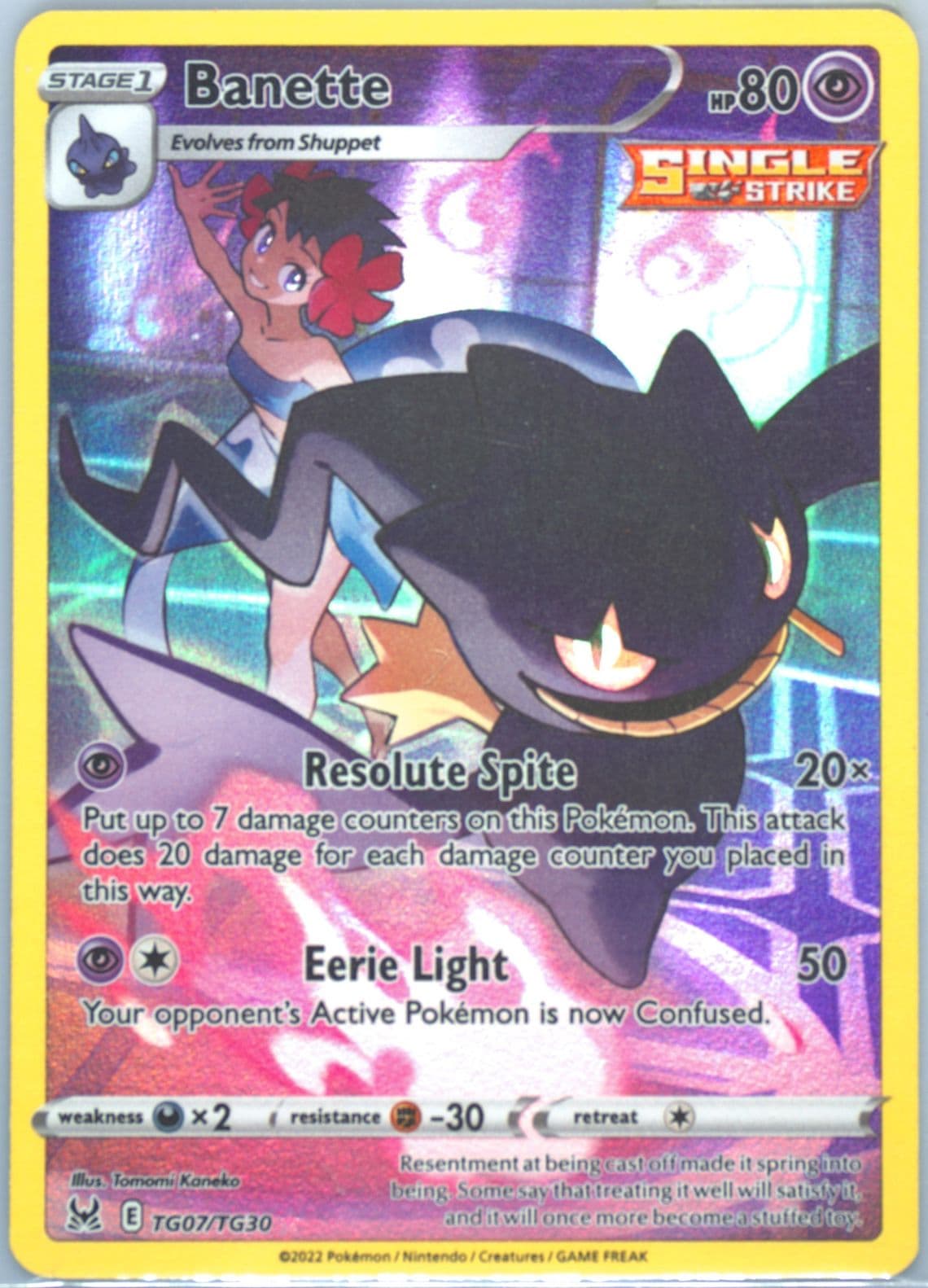Full Art/Banette (TG07) 2022 Pokemon Sword & Shield Lost Origin