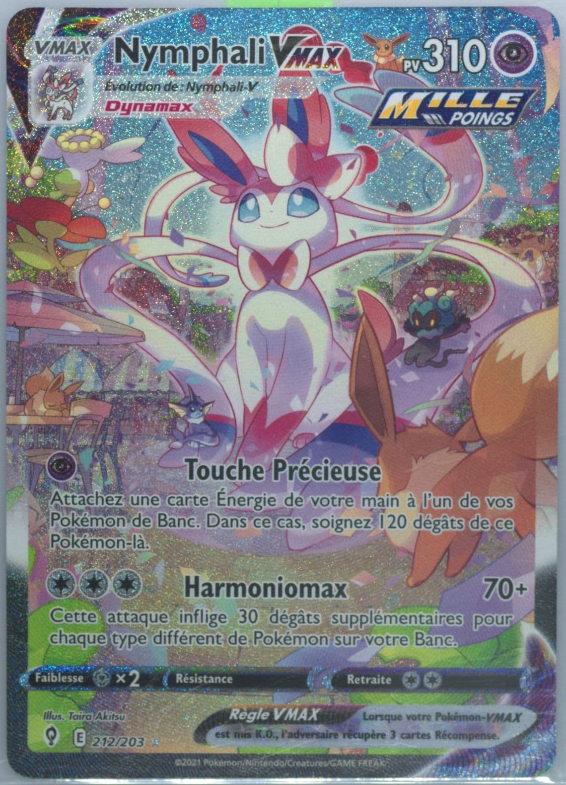 Full Art/Nymphali Vmax French-Secret (212) 2021 Pokemon Sword & Shield Evolving Skies