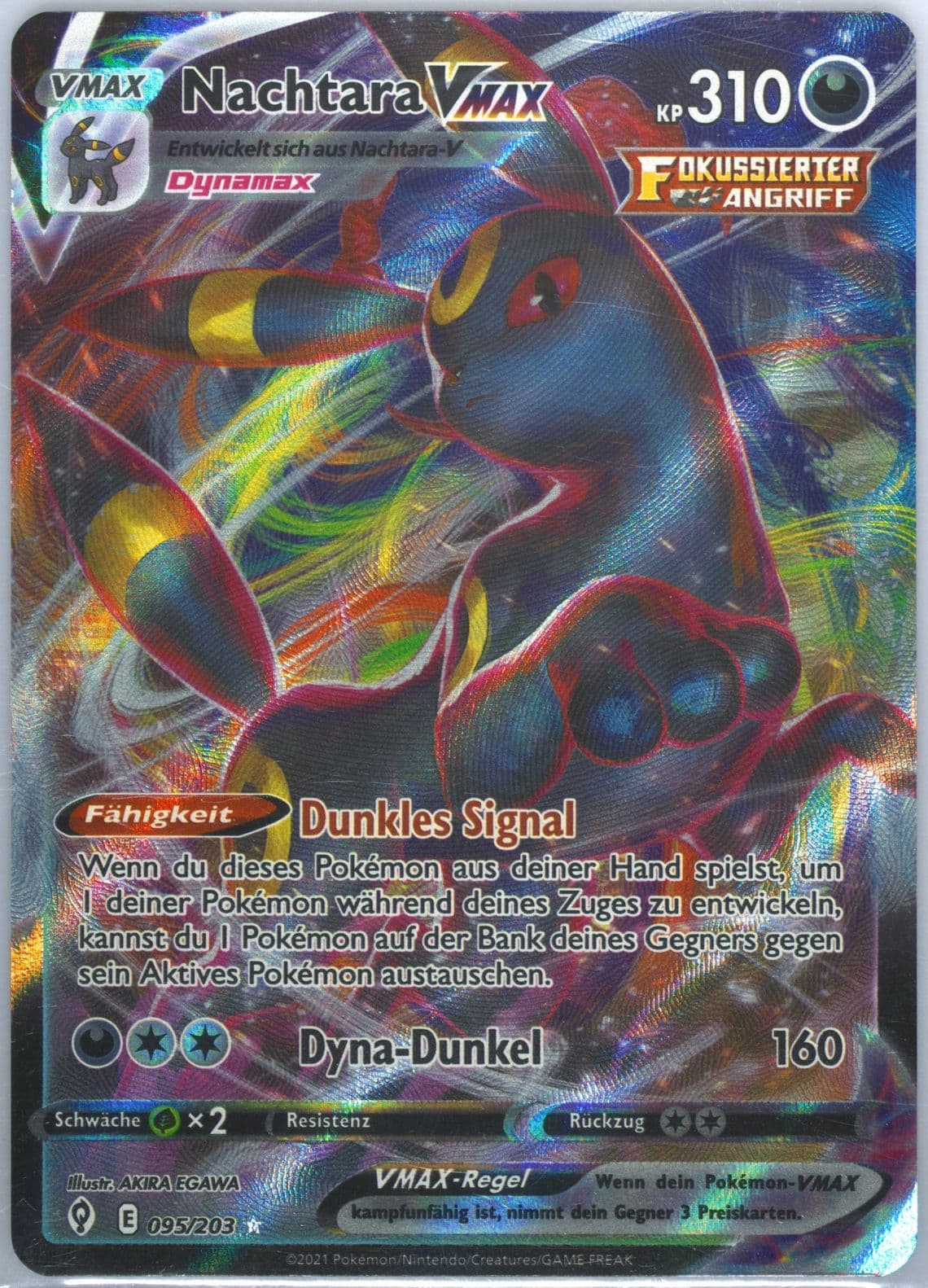 Full Art/Nachtara Vmax German (095) 2021 Pokemon Sword & Shield Evolving Skies