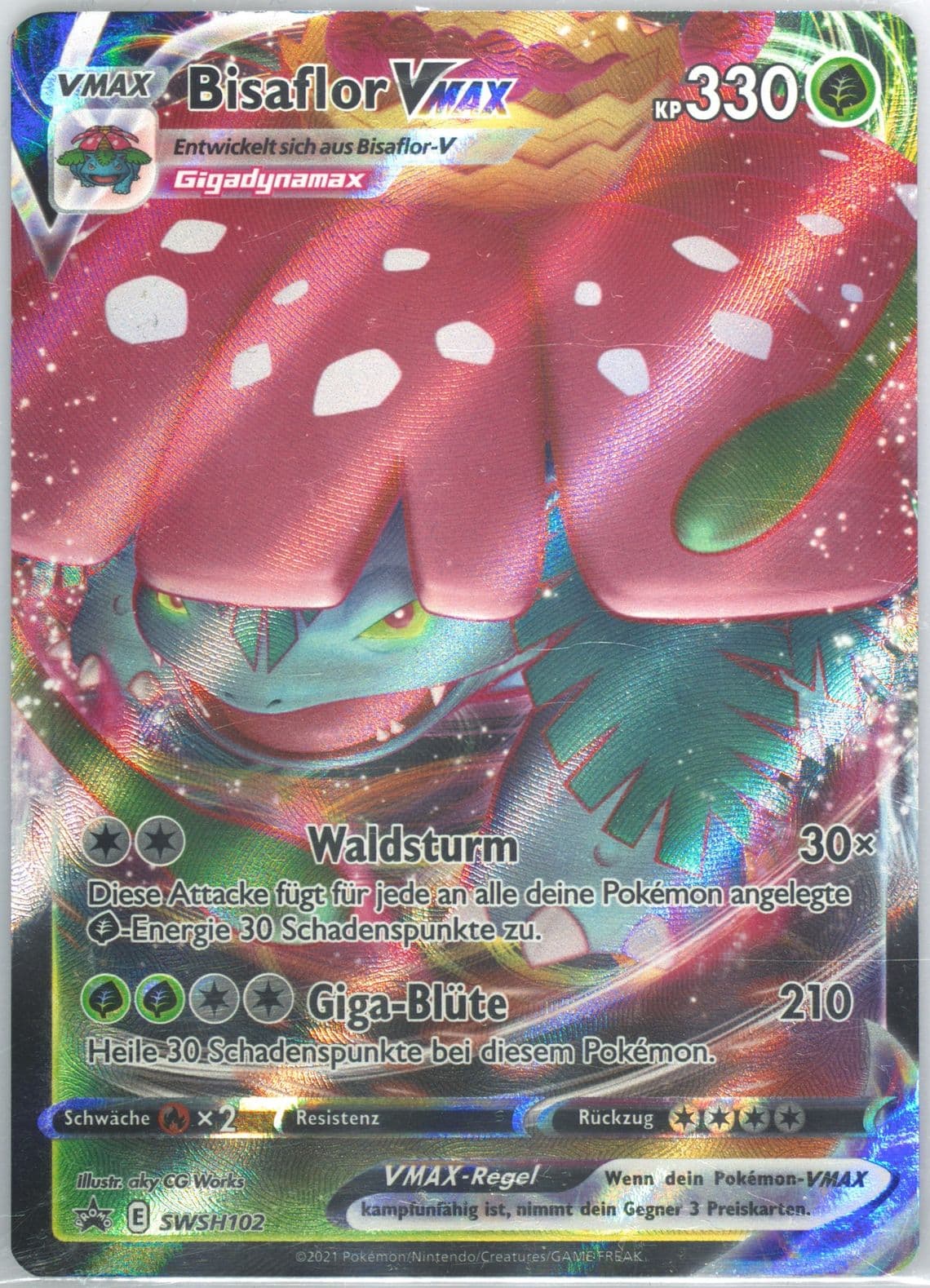 Full Art/Bisaflor Vmax Venusaur Vmax Battle Box-German (102) 2021 Pokemon Swsh Black Star Promo