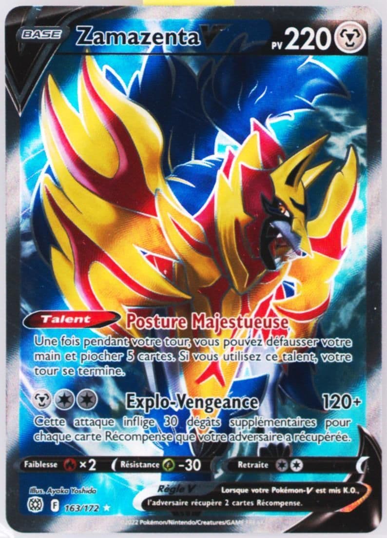Full Art/Zamazenta V French (163) 2022 Pokemon Sword & Shield Brilliant Stars