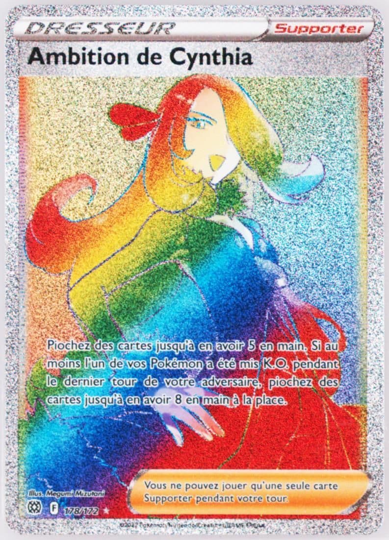 Full Art/Ambition de Cynthia French-Secret (178) 2022 Pokemon Sword & Shield Brilliant Stars