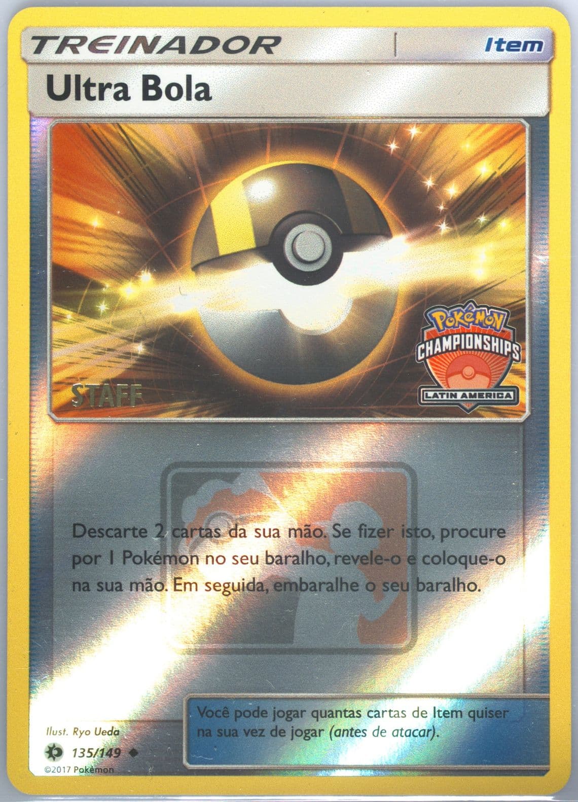 Ultra Bola-Reverse Foil Pokemon Championships-Latin America-Top 8 (135) 2017 Pokemon Sun & Moon