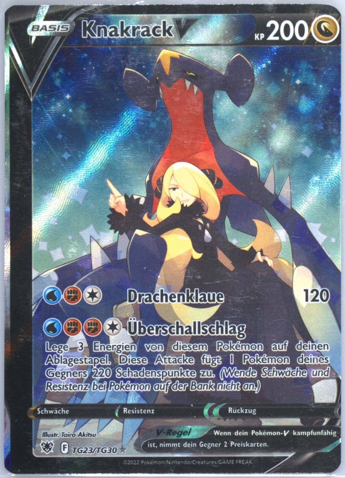 Full Art/Knakrack V German (TG23) 2022 Pokemon Sword & Shield Astral Radiance
