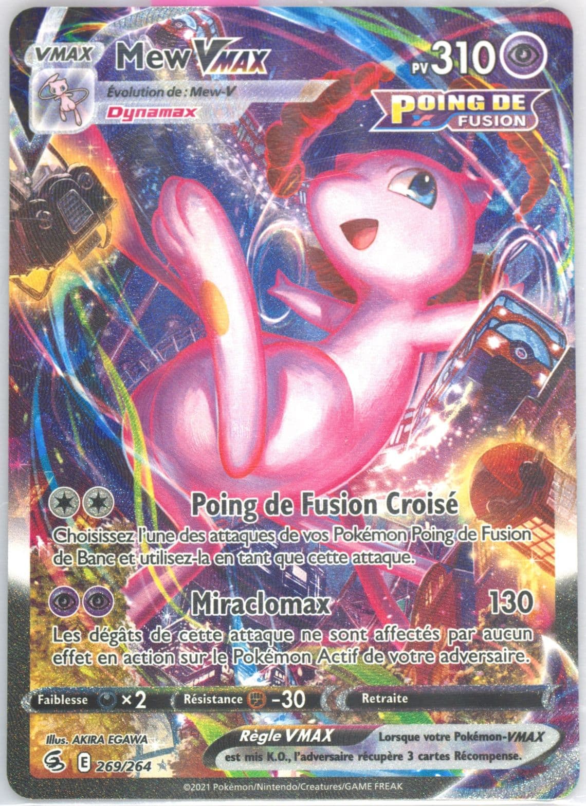 Full Art/Mew Vmax French-Secret (269) 2021 Pokemon Sword & Shield Fusion Strike