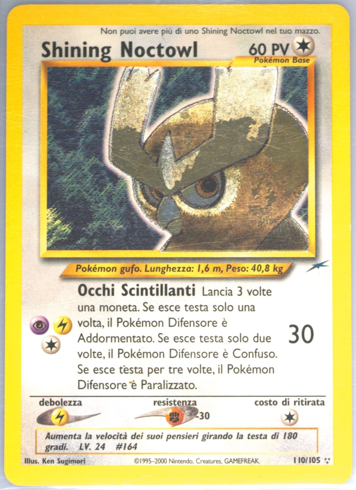Shining Noctowl Italian (110) 2002 Pokemon Neo Destiny