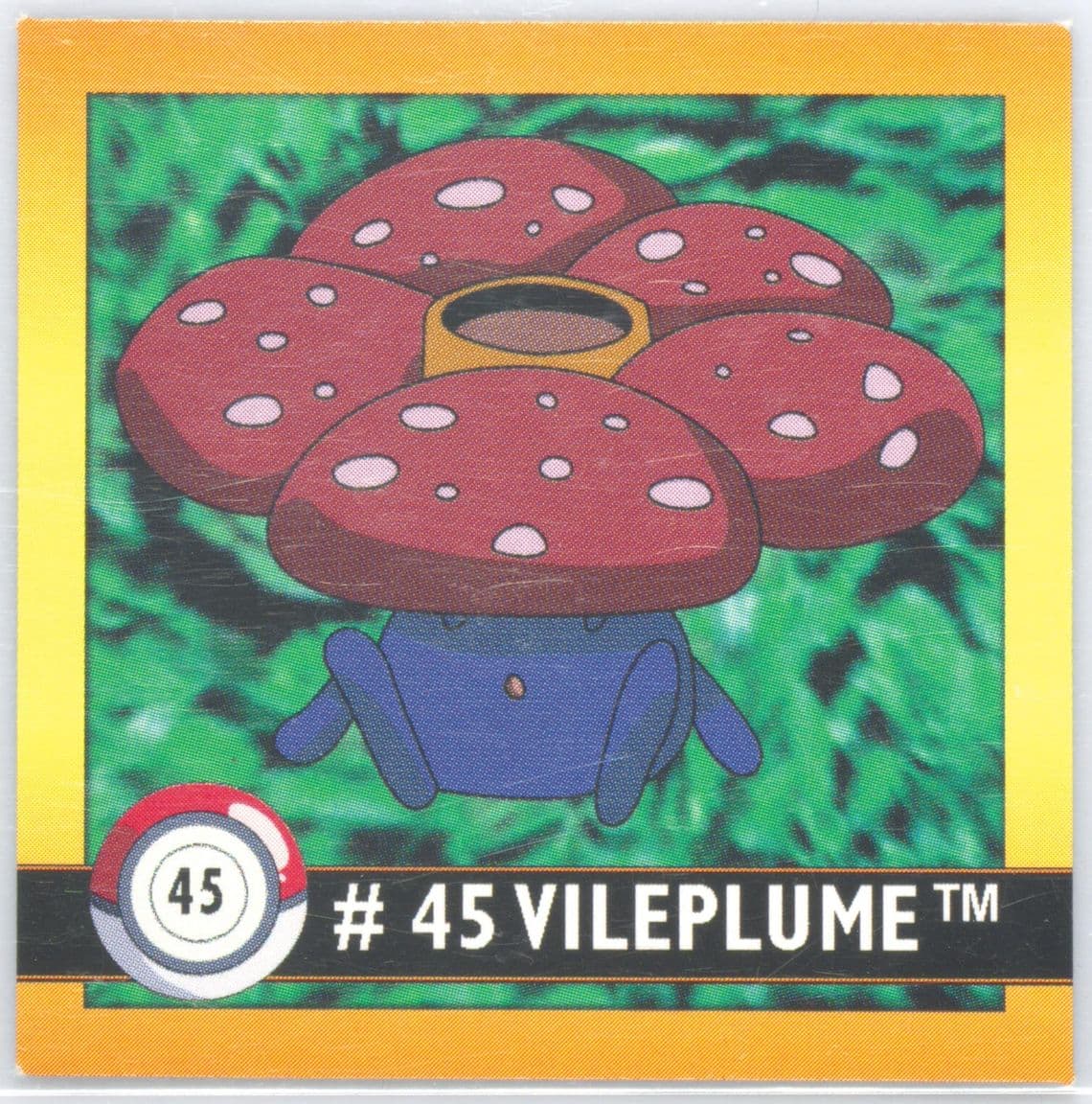 Vileplume (45) 1999 Pokemon Stickers Series 1