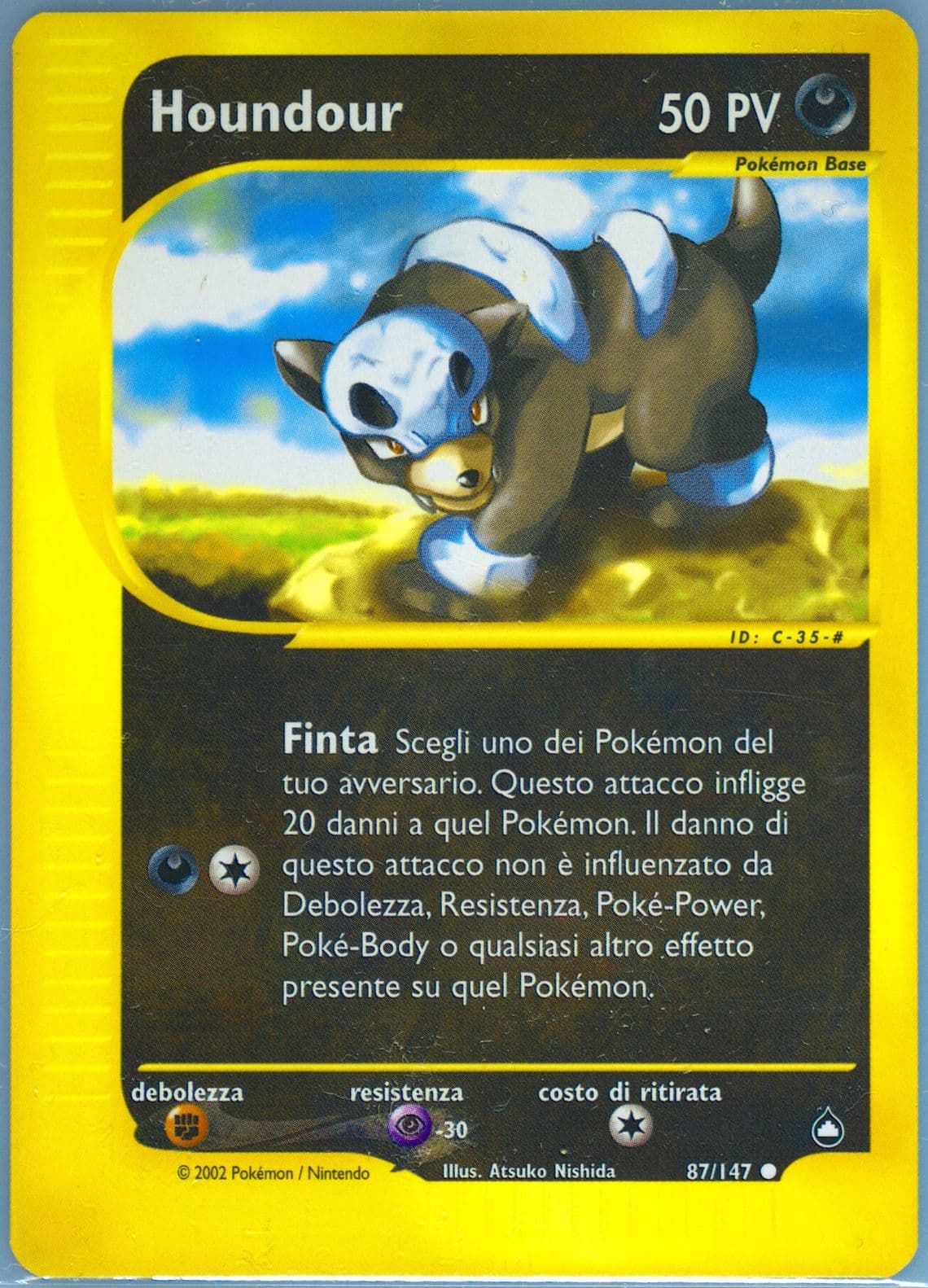 Houndour Italian (87) 2003 Pokemon Aquapolis