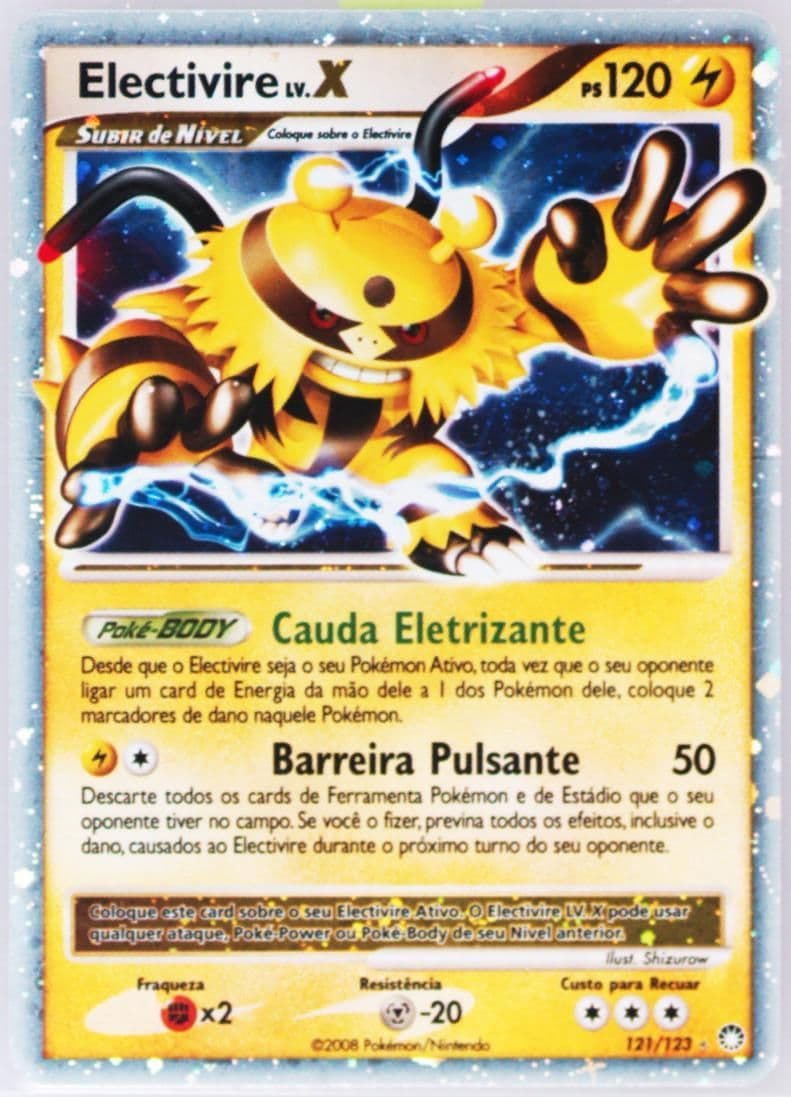 Electivire LV.X-Holo (121) 2008 Pokemon Portuguese Diamond & Pearl Mysterious Treasures