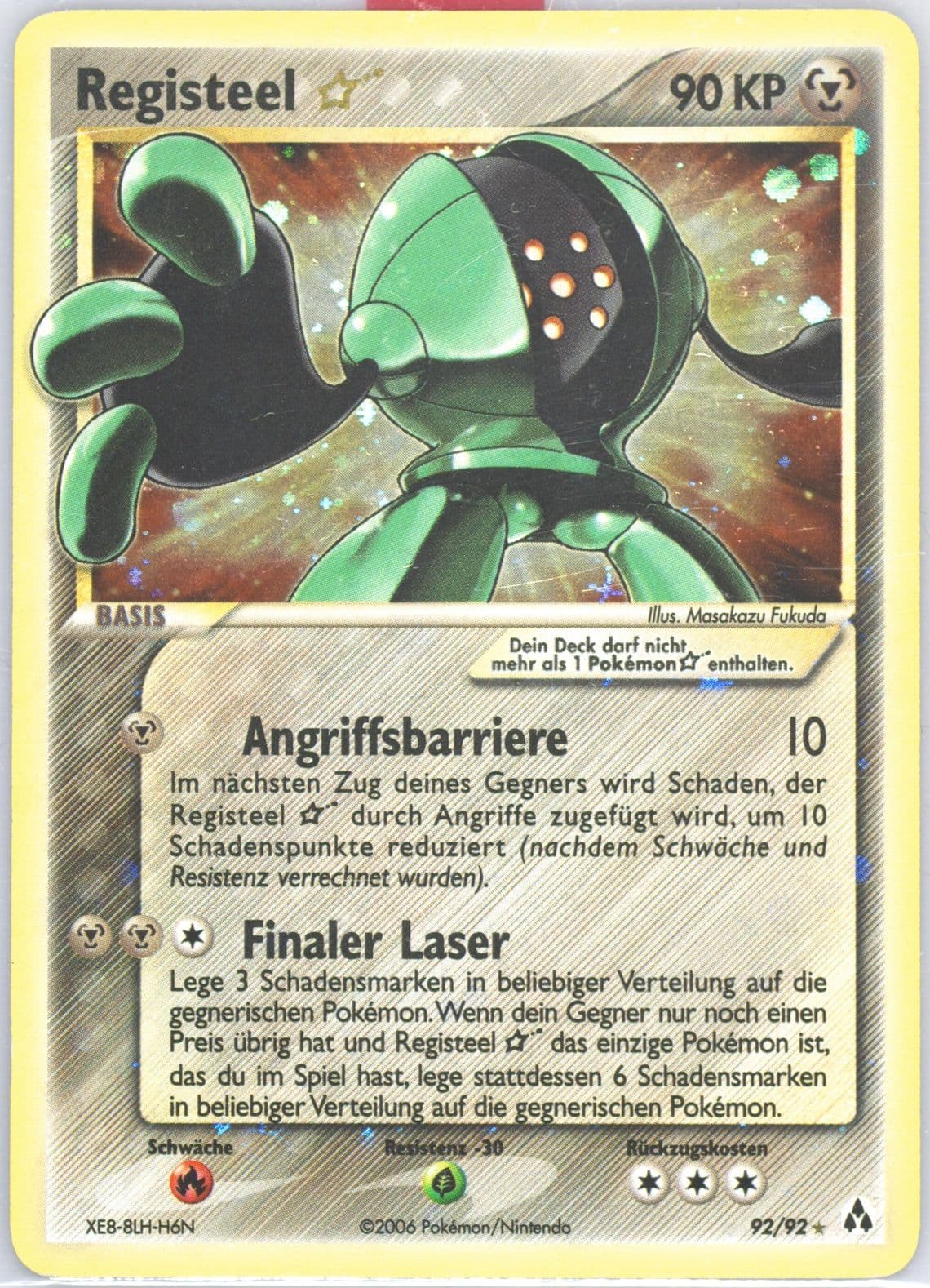 Registeel-Holo German-Gold Star (92) 2006 Pokemon EX Legend Maker