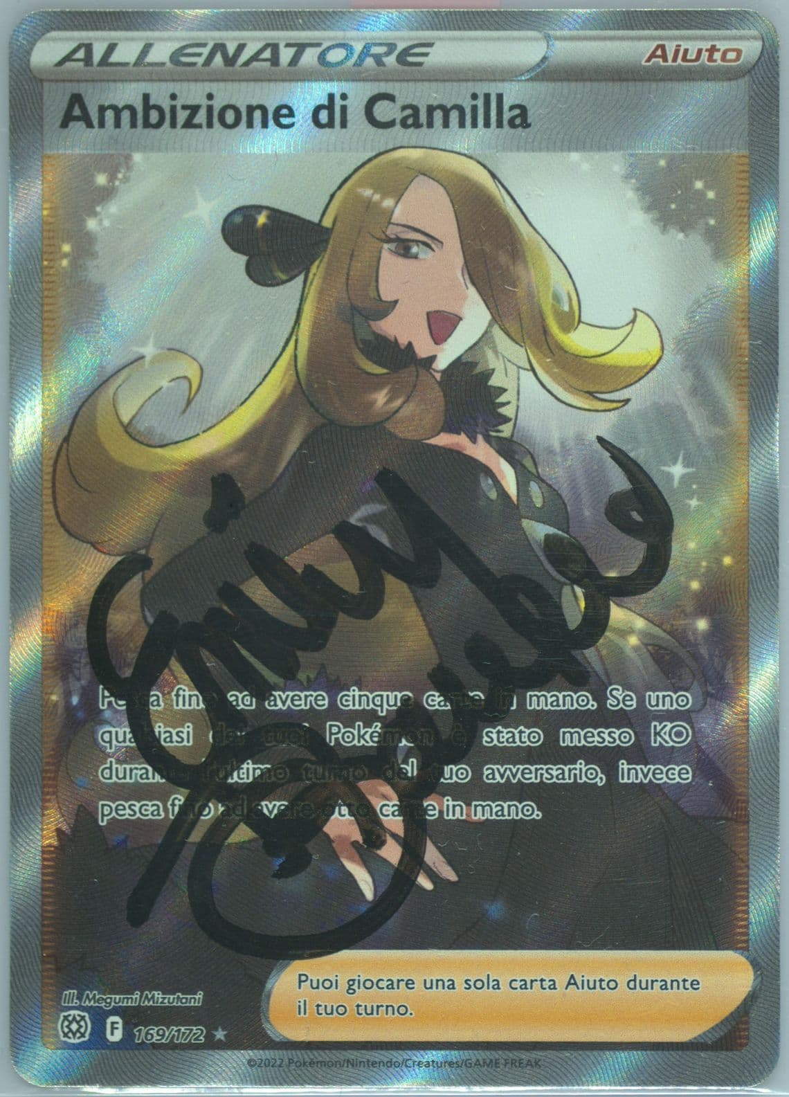 Full Art Ambizione DI Camilla Italian (169) 2022 Pokemon Sword & Shield Brilliant Stars