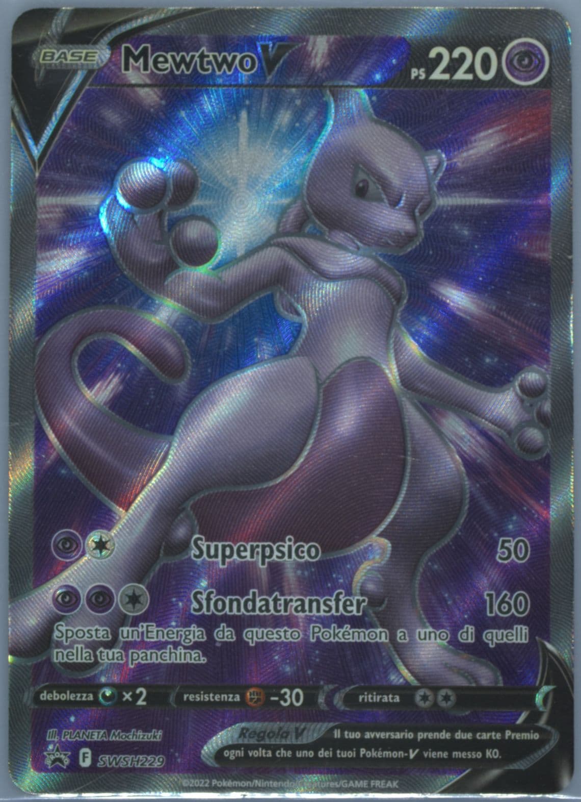 Full Art/Mewtwo V Pokemon Go Elite Trainer Box-Italian (229) 2022 Pokemon Swsh Black Star Promo