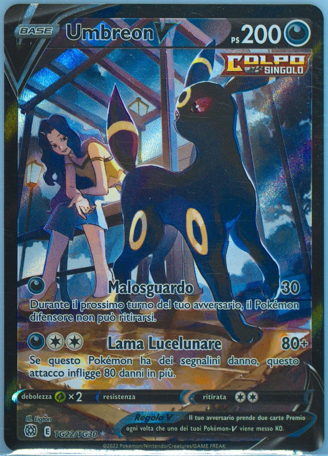 Full Art/Umbreon V Italian (TG22) 2022 Pokemon Sword & Shield Brilliant Stars