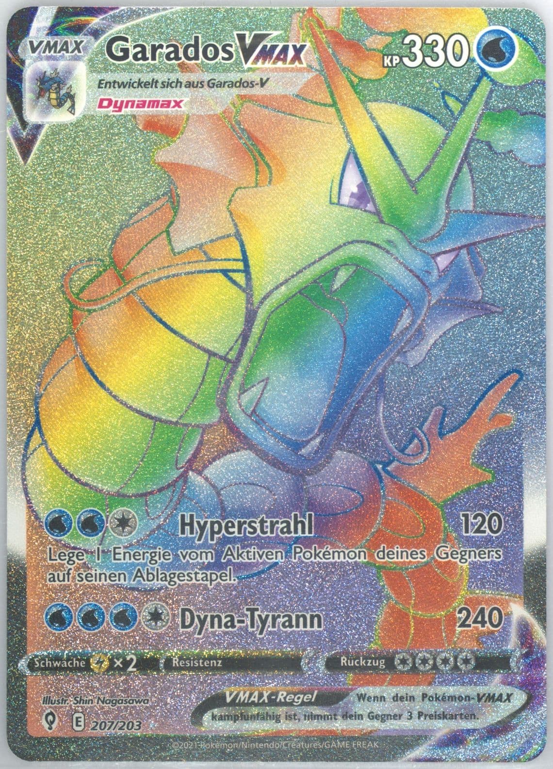 Full Art/Garados Vmax German-Secret (207) 2021 Pokemon Sword & Shield Evolving Skies