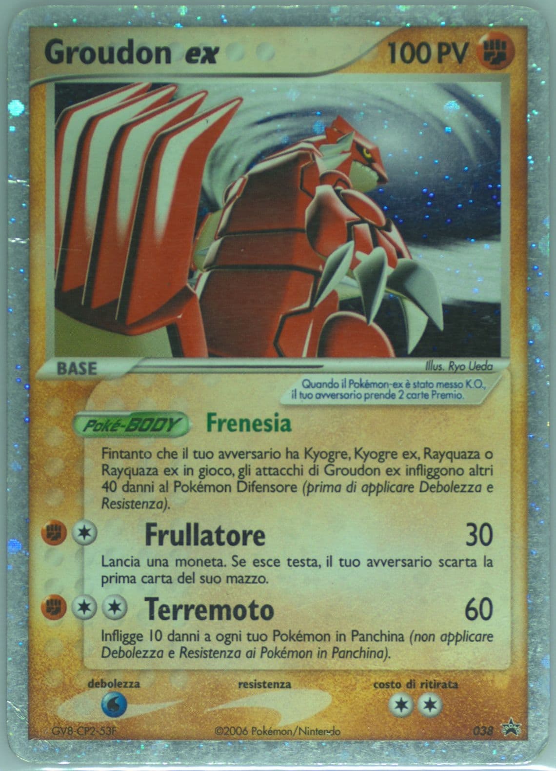 Groudon EX-Holo EX Collector's Tins-Italian (038) 2006 Pokemon Black Star Promos