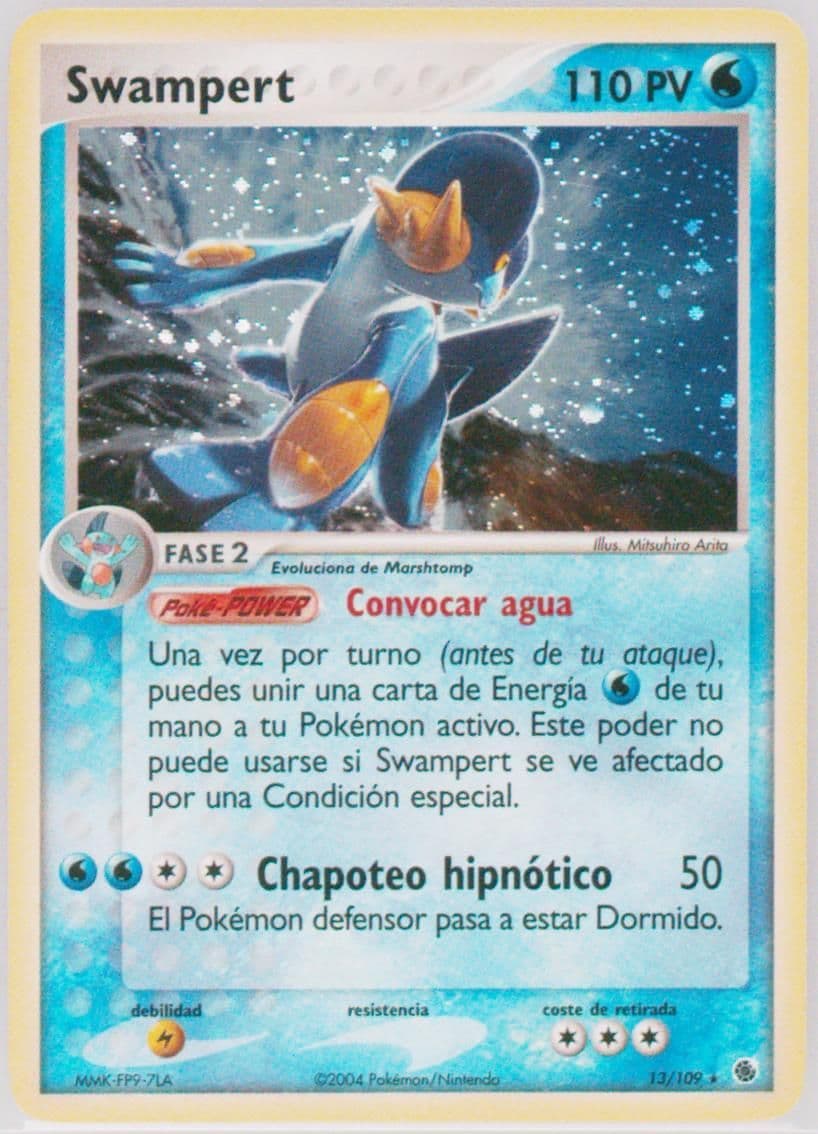 Swampert-Holo (13) 2004 Pokemon Spanish EX Ruby & Sapphire