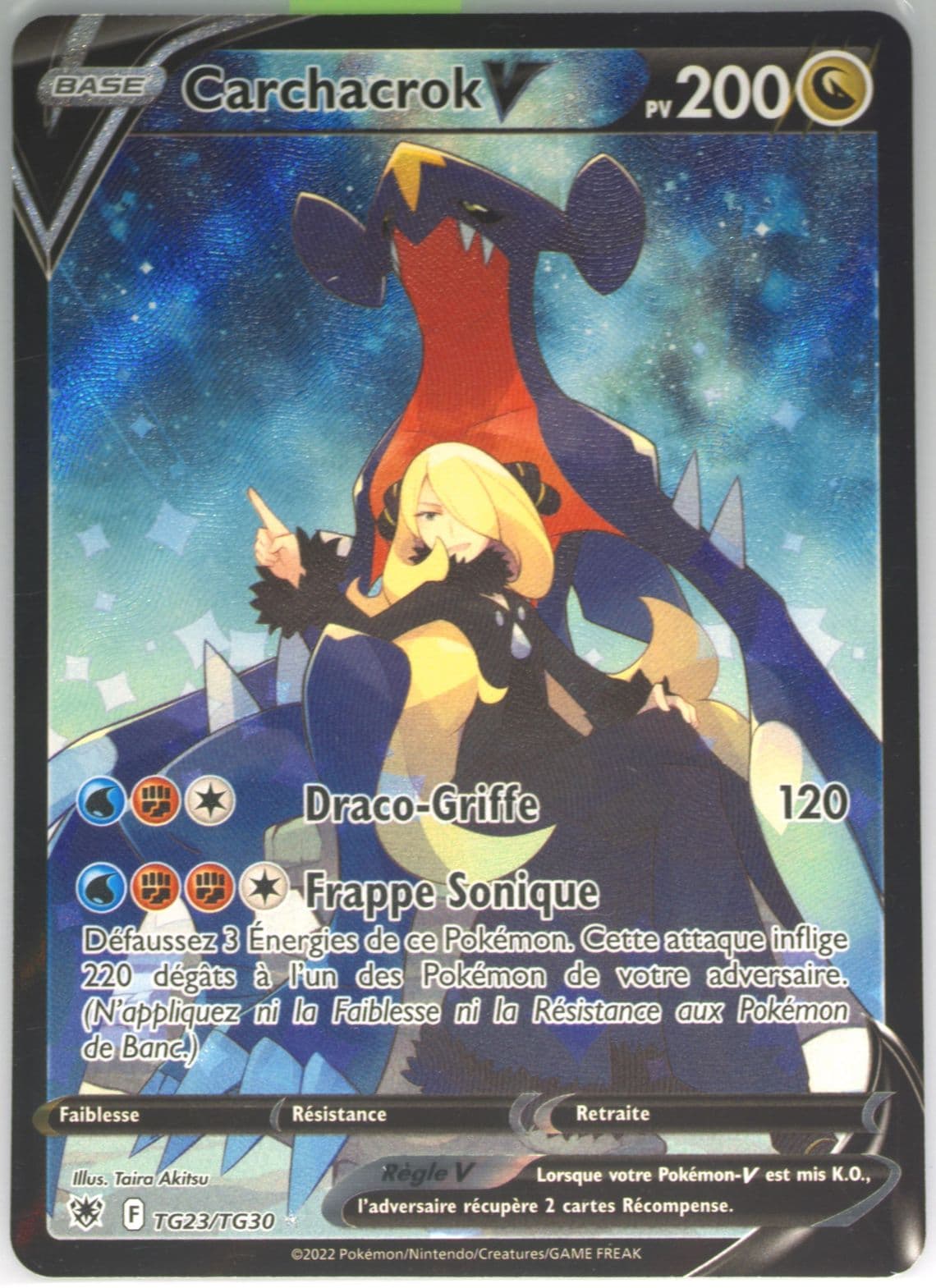 Full Art/Carchacrok V French (TG23) 2022 Pokemon Sword & Shield Astral Radiance