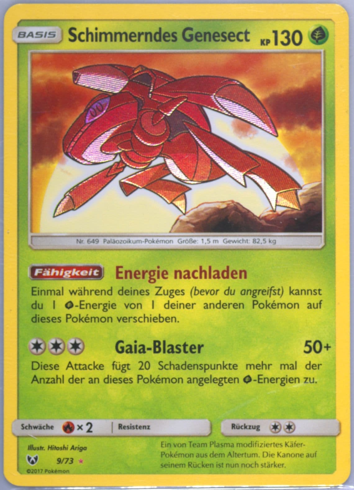 Schimmerndes Genesect-Holo German (9) 2017 Pokemon Sun & Moon Shining Legends