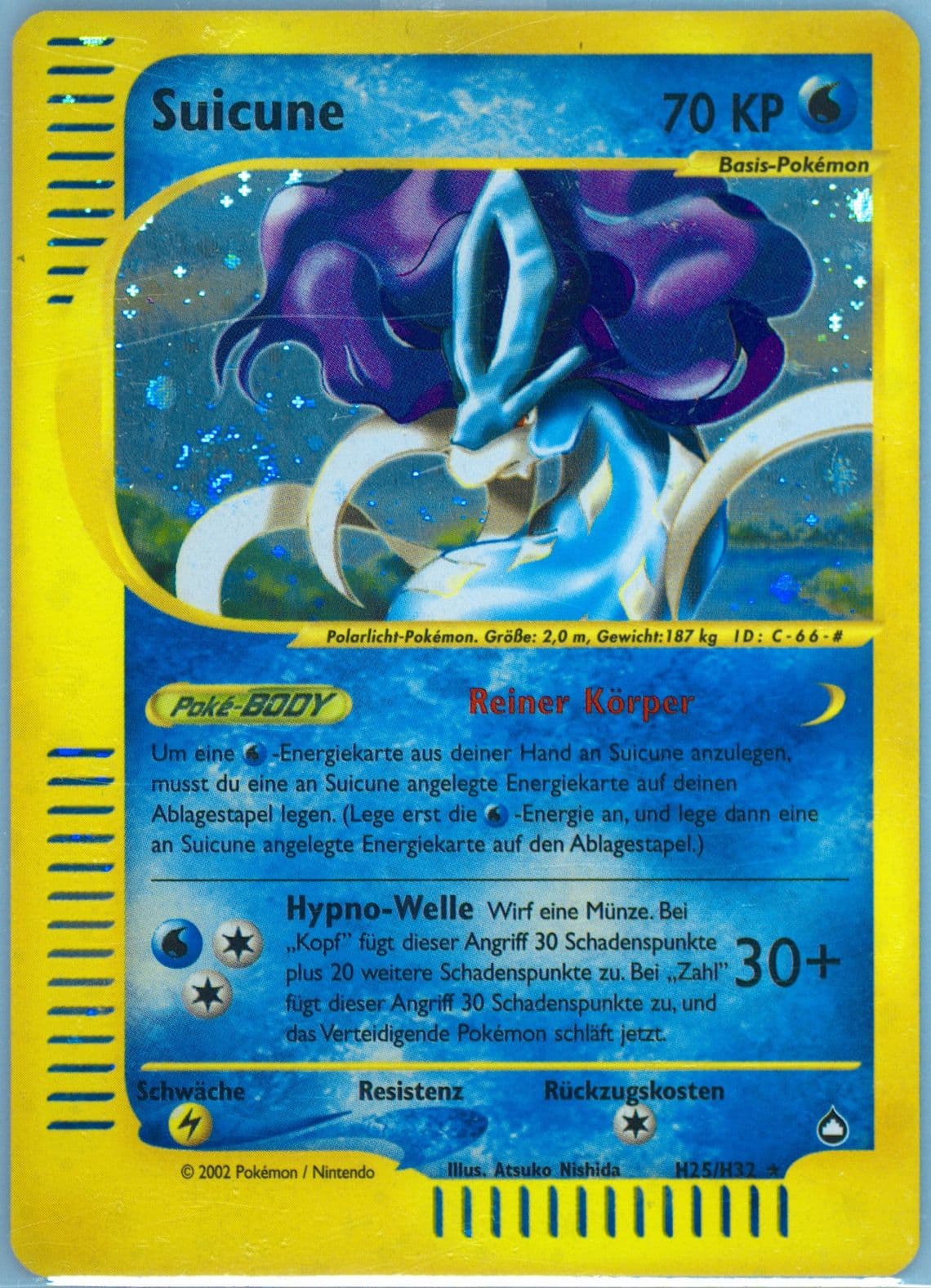Suicune-Holo German (H25) 2003 Pokemon Aquapolis