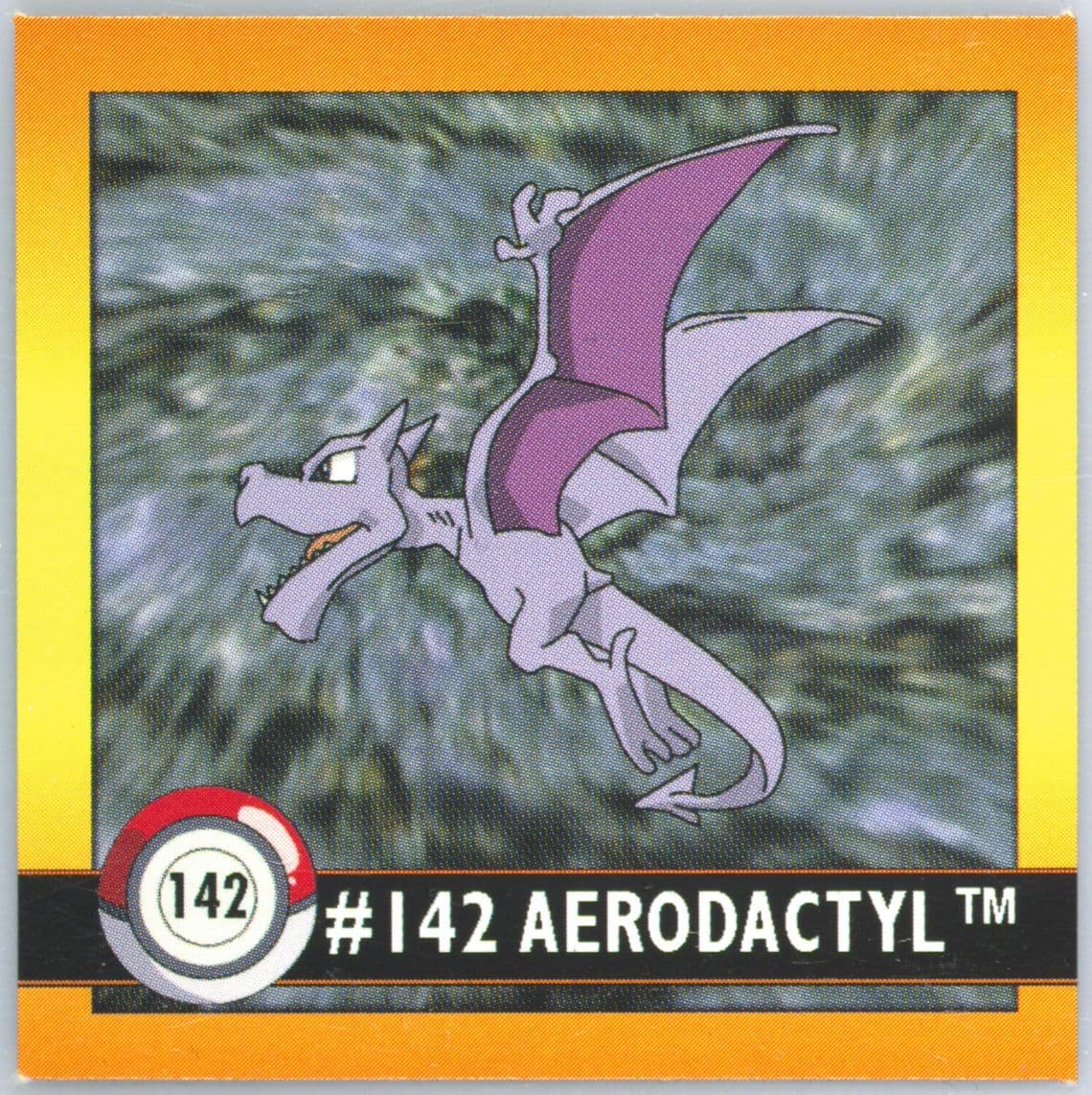 Aerodactyl (142) 1999 Pokemon Stickers Series 1
