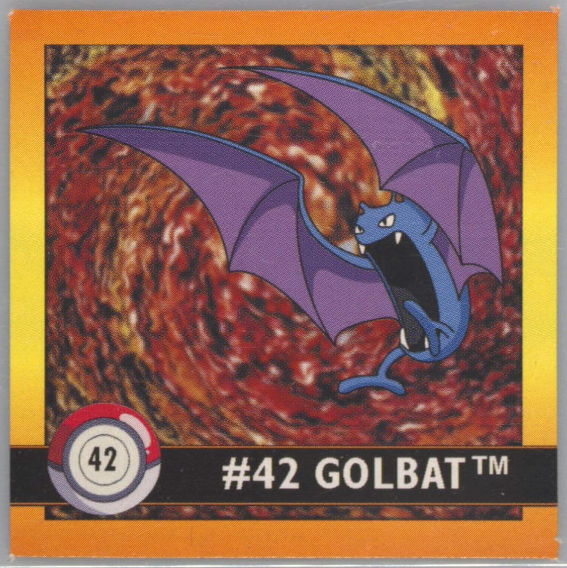 Golbat (42) 1999 Pokemon Stickers Series 1