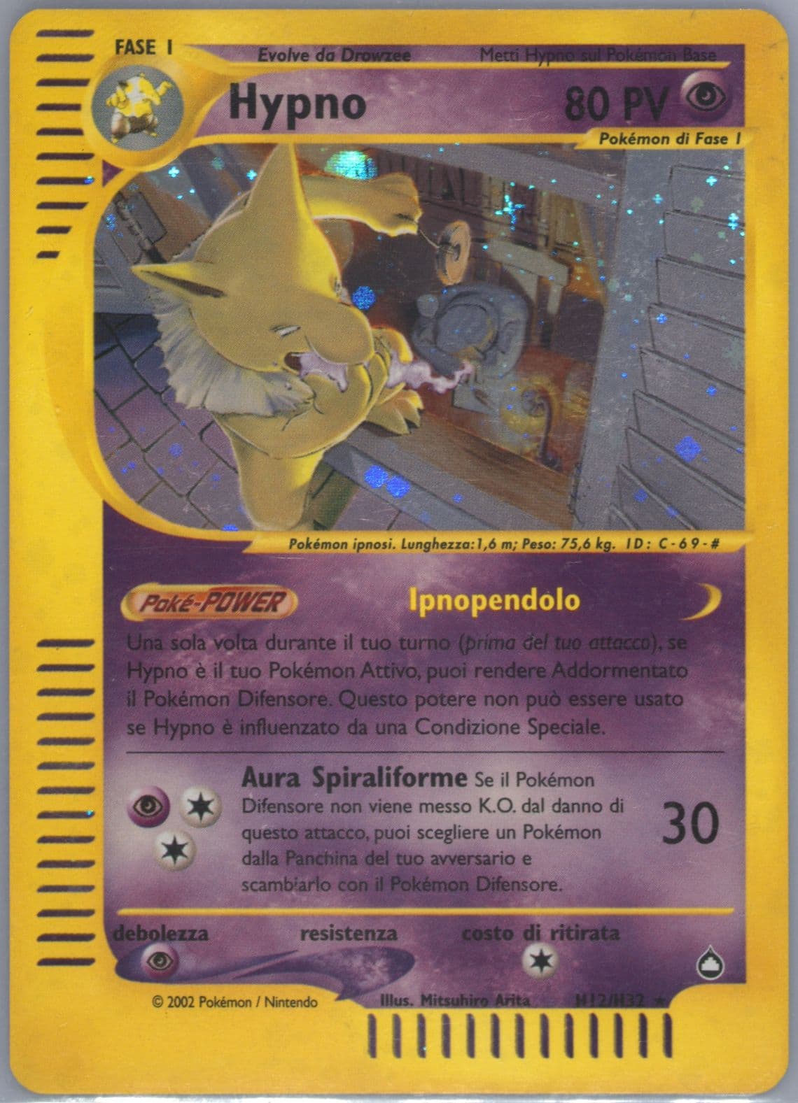 Hypno-Holo Italian (H12) 2003 Pokemon Aquapolis