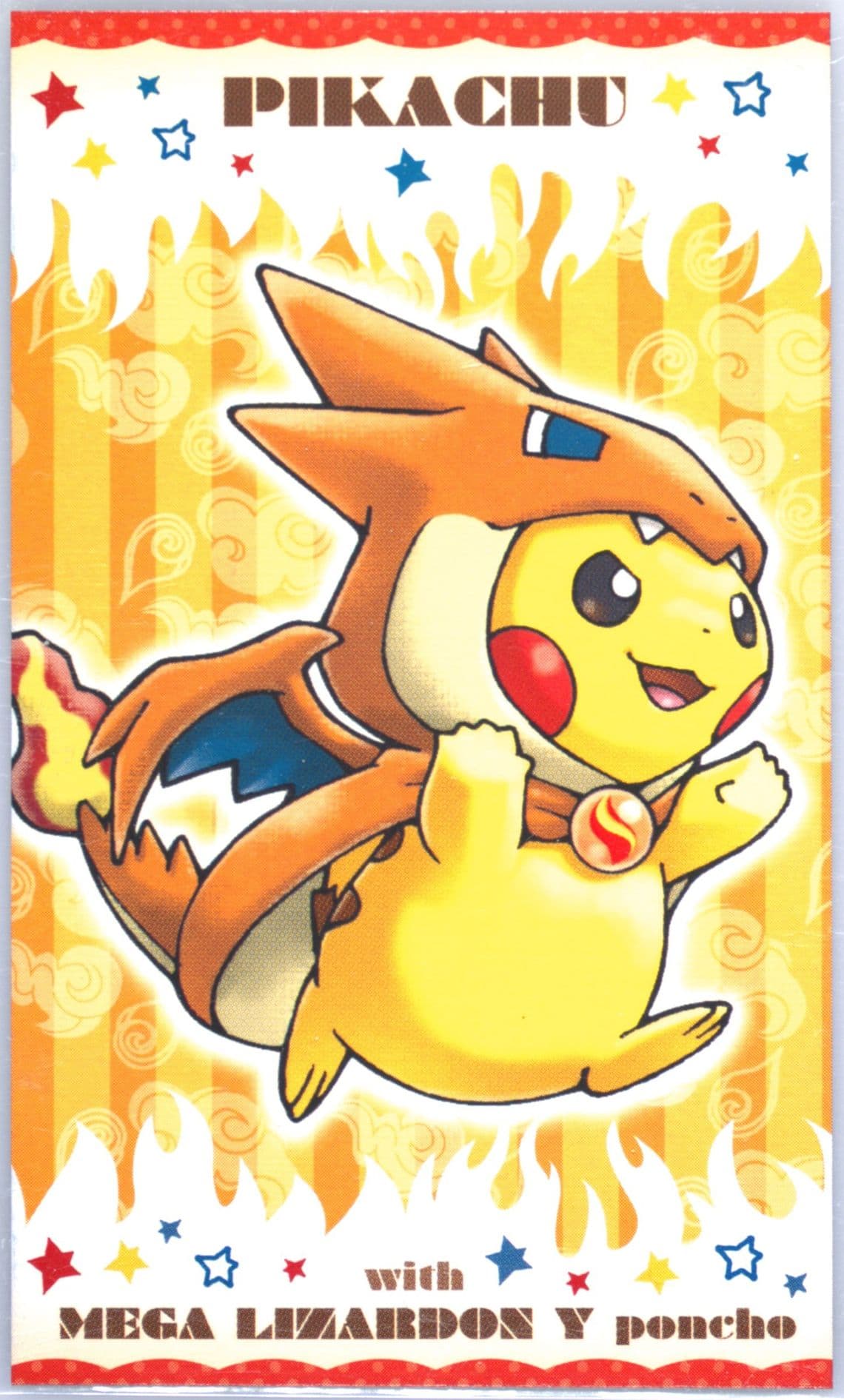 Poncho-Wearing Pikachu Mega Campaign Business Card-Charizard Y () 2016 Pokemon Japanese XY Promo