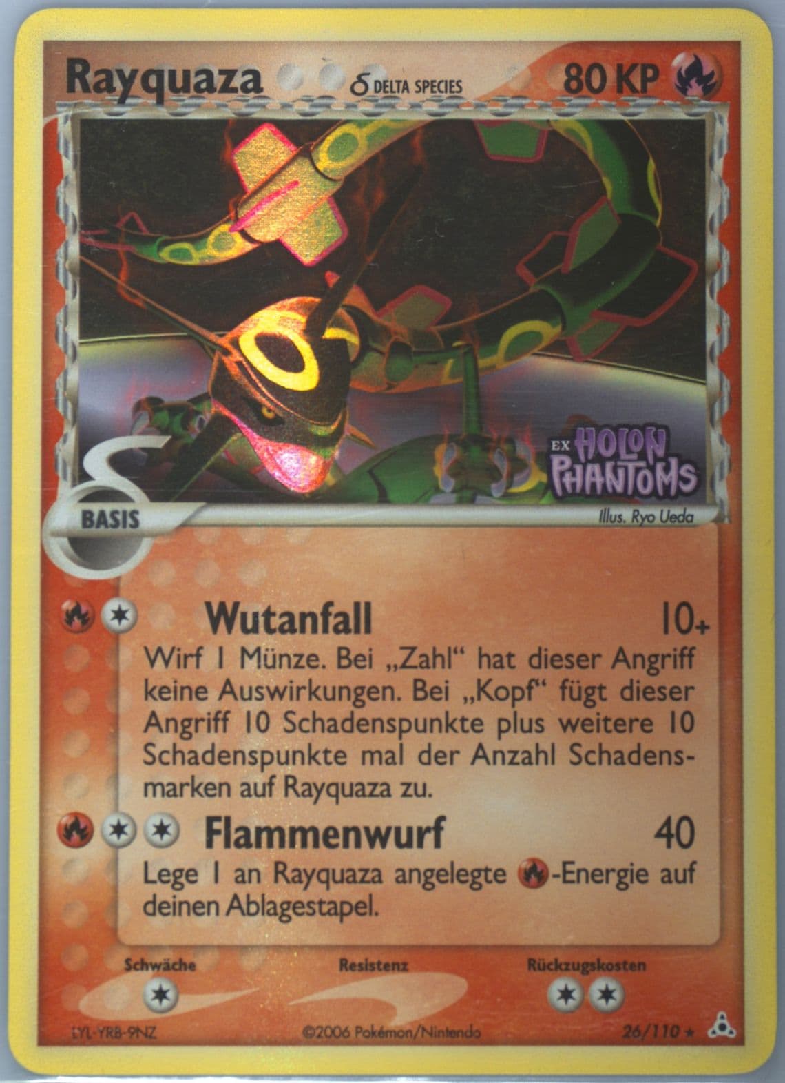 Rayquaza-Reverse Foil German (26) 2006 Pokemon EX Holon Phantoms