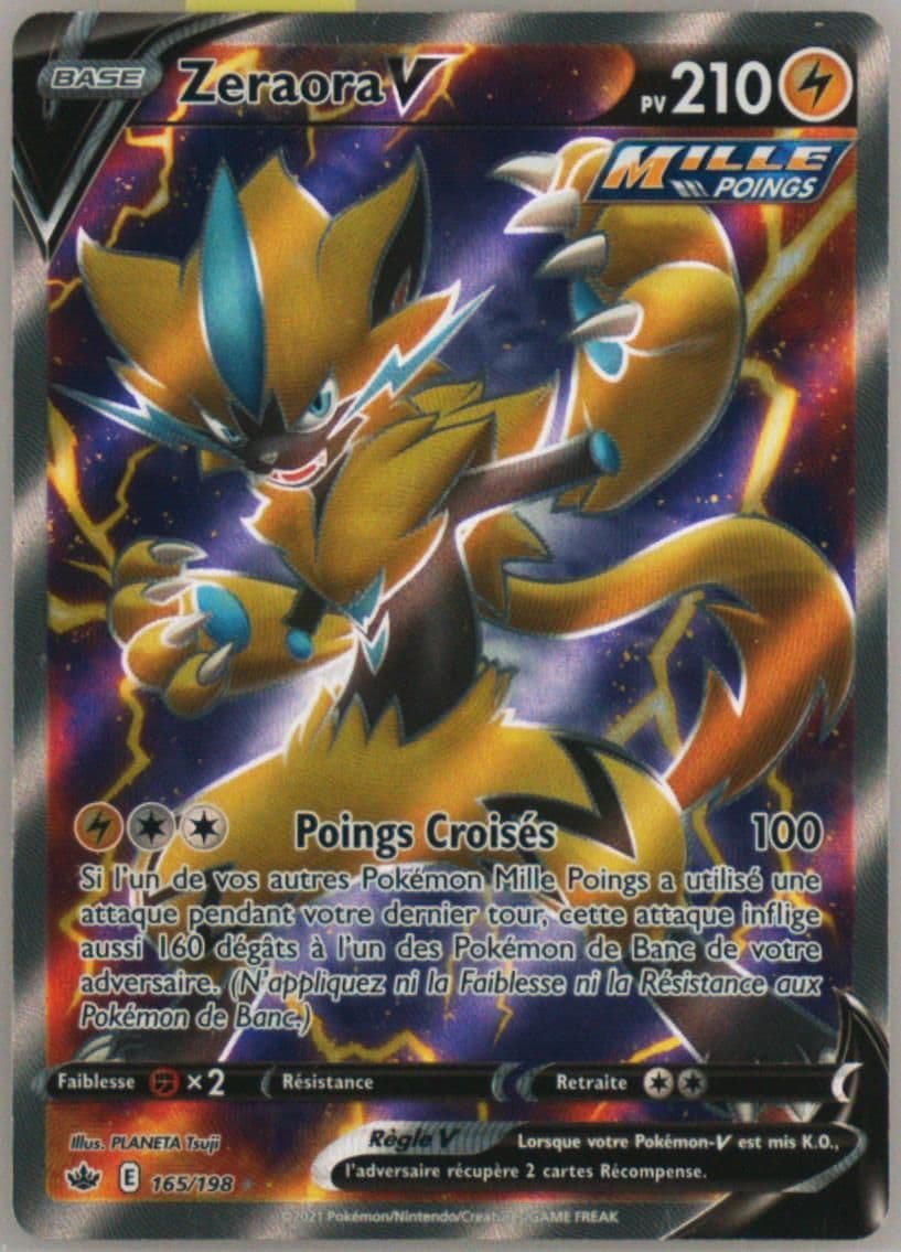 Full Art/Zeraora V French (165) 2021 Pokemon Sword & Shield Chilling Reign