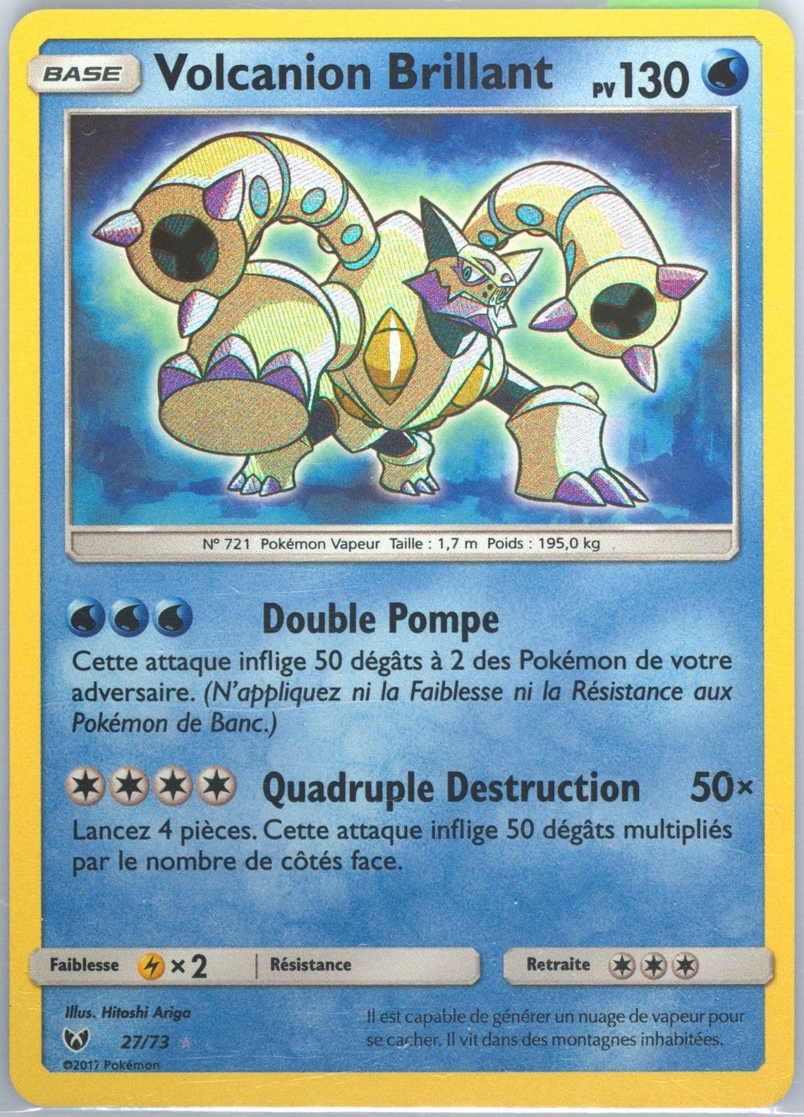 Volcanion Brillant-Holo French (27) 2017 Pokemon Sun & Moon Shining Legends