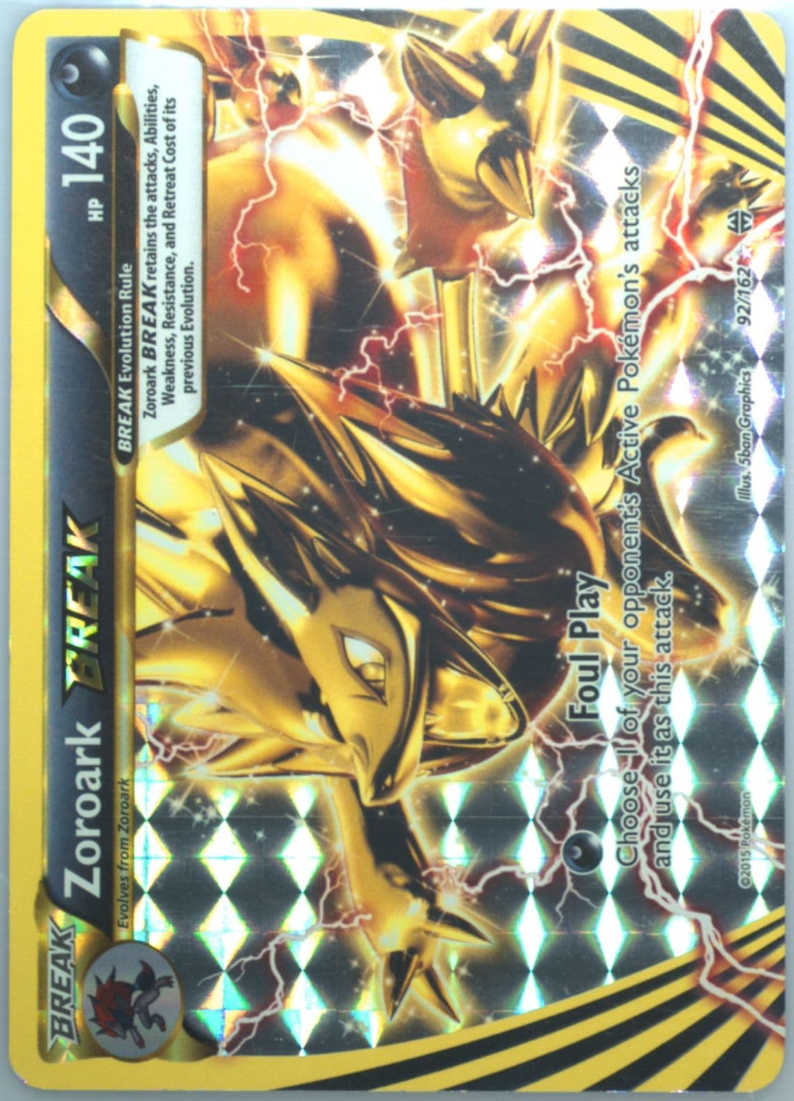 Zoroark Break Inverted Back (92) 2015 Pokemon XY Breakthrough