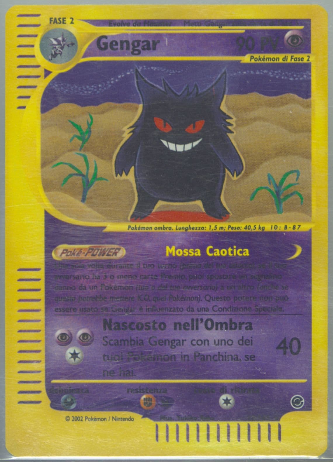 Gengar-Reverse Foil Italian (13) 2002 Pokemon Expedition
