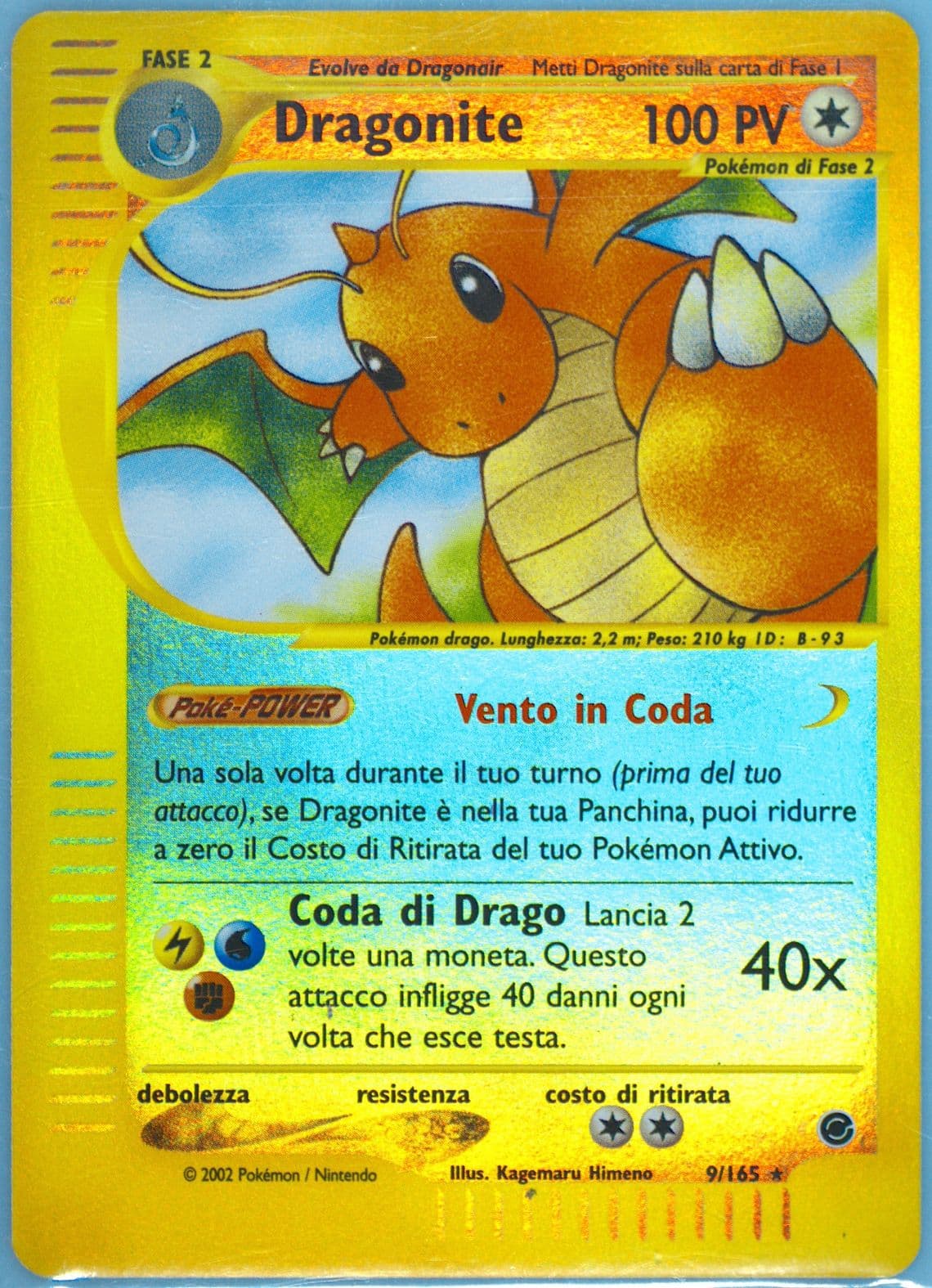 Dragonite-Reverse Foil Italian (9) 2002 Pokemon Expedition