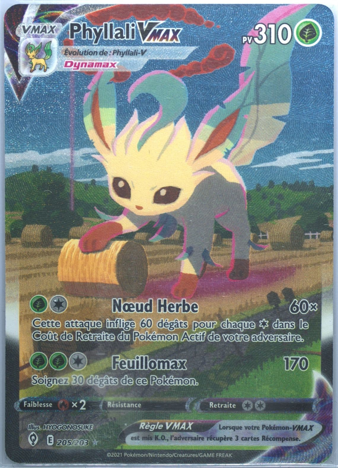 Full Art/Phyllali Vmax French-Secret (205) 2021 Pokemon Sword & Shield Evolving Skies