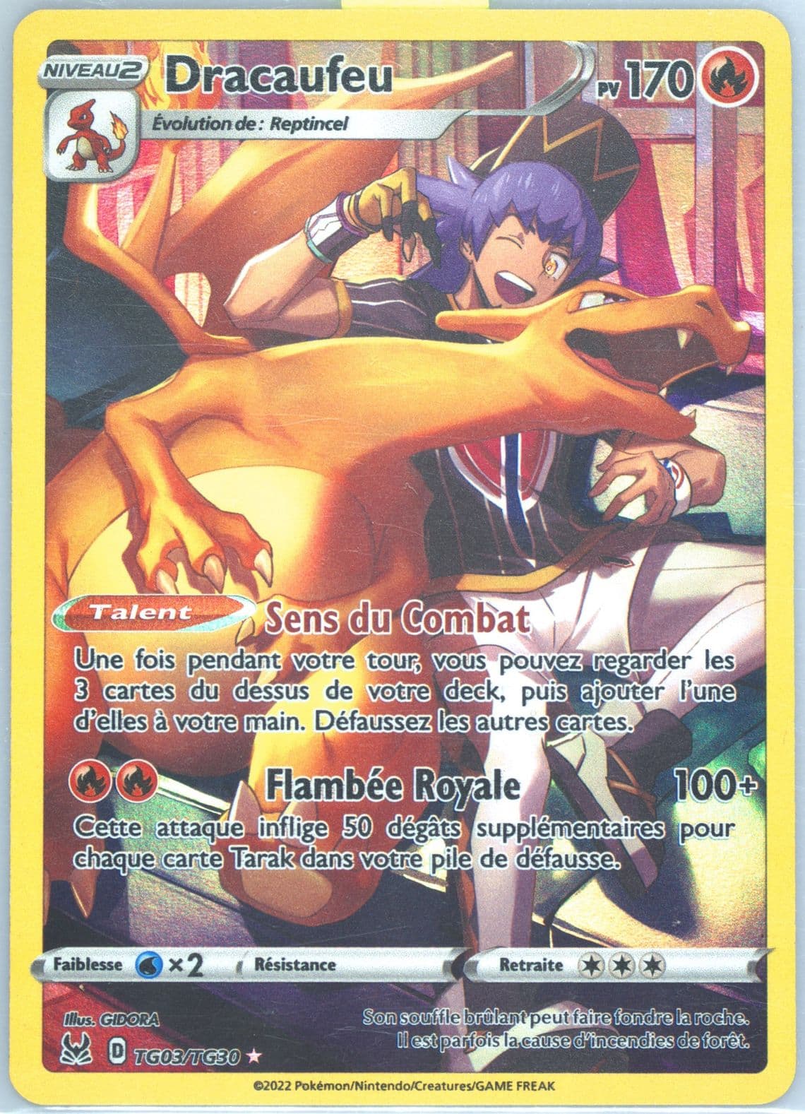 Full Art/Dracaufeu French (TG03) 2022 Pokemon Sword & Shield Lost Origin